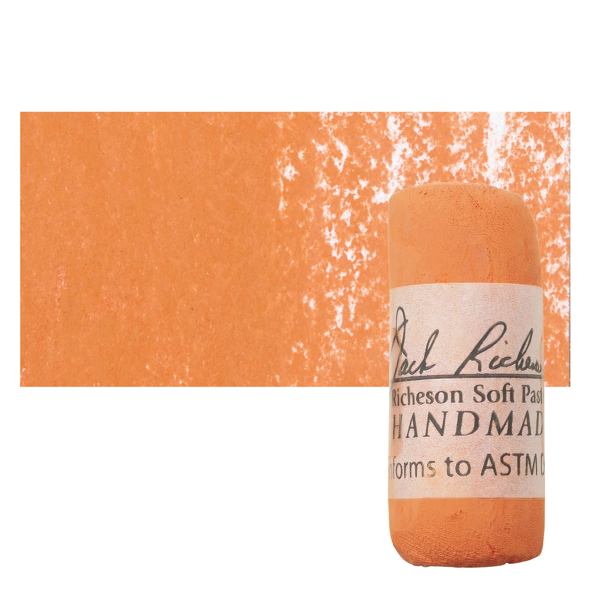 Richeson Soft Handrolled Pastel - Earth Orange EO8, pastel and swatch