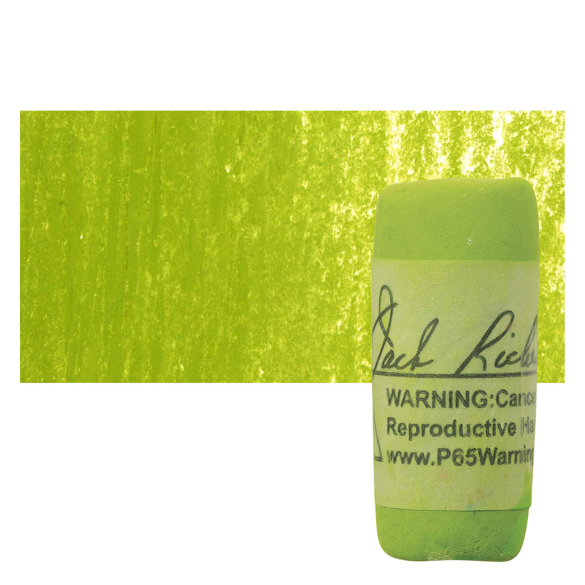 Richeson Soft Handrolled Pastel - Green G3, pastel and swatch
