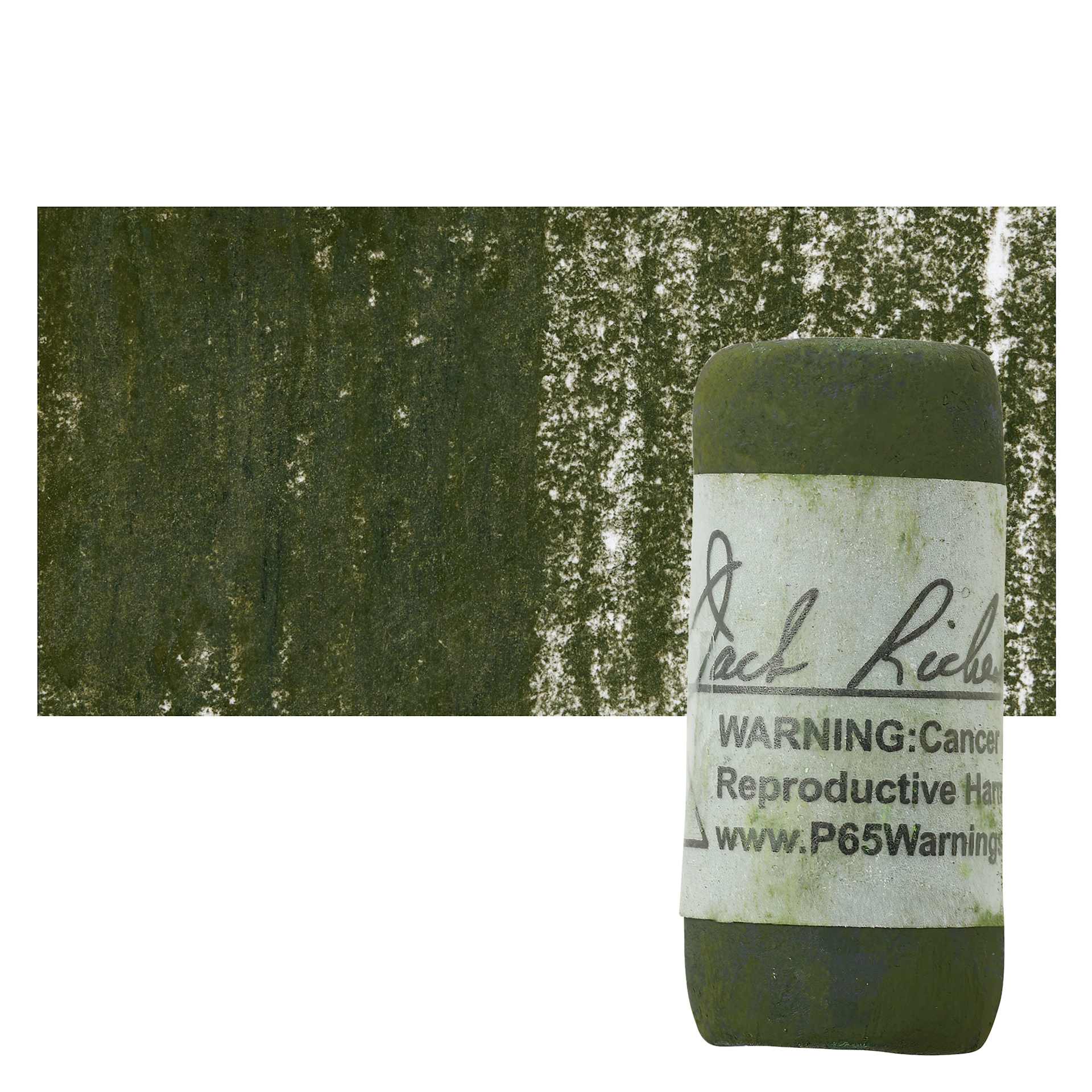 Richeson Soft Handrolled Pastel - Green G7, pastel and swatch