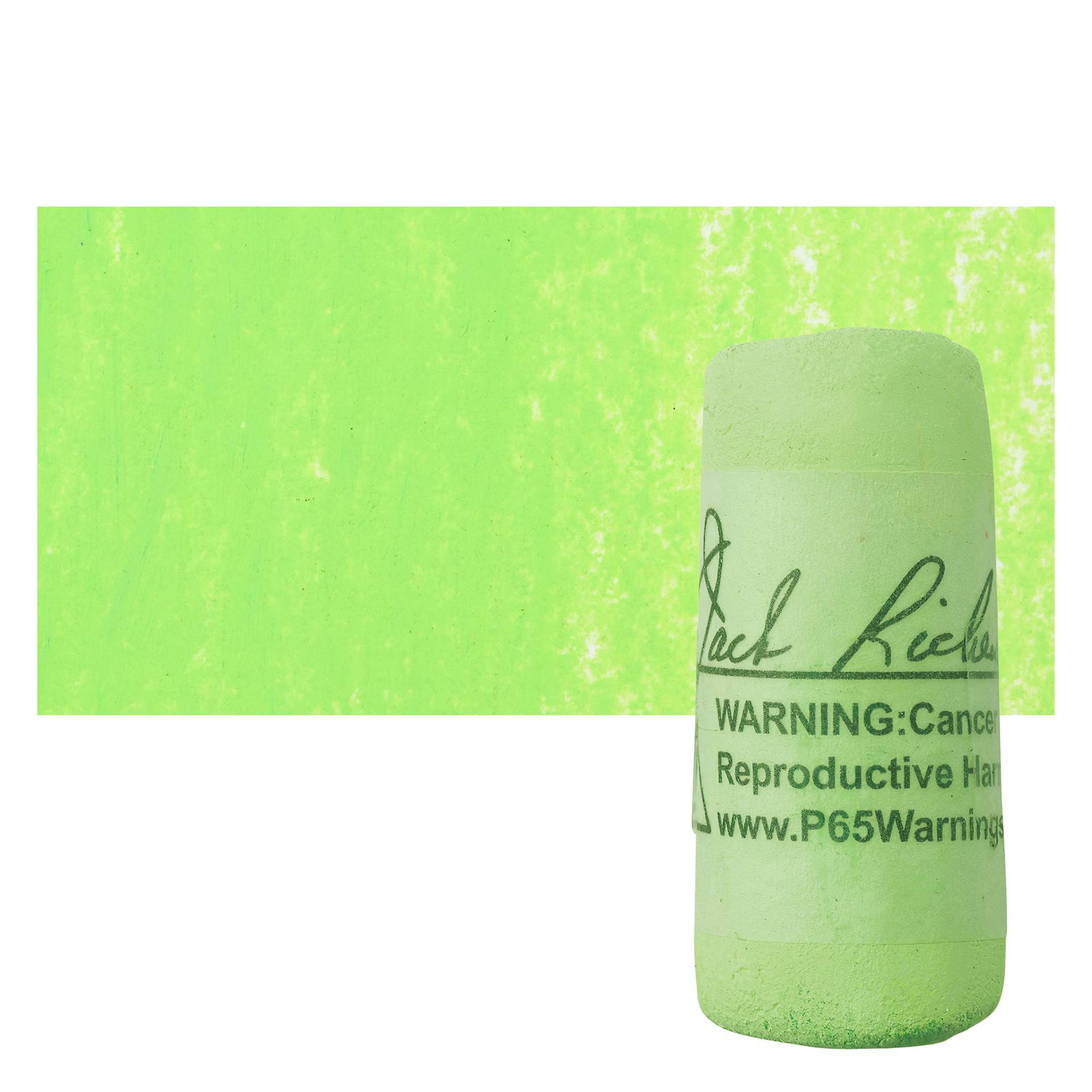 Richeson Soft Handrolled Pastel - Green G15, pastel and swatch