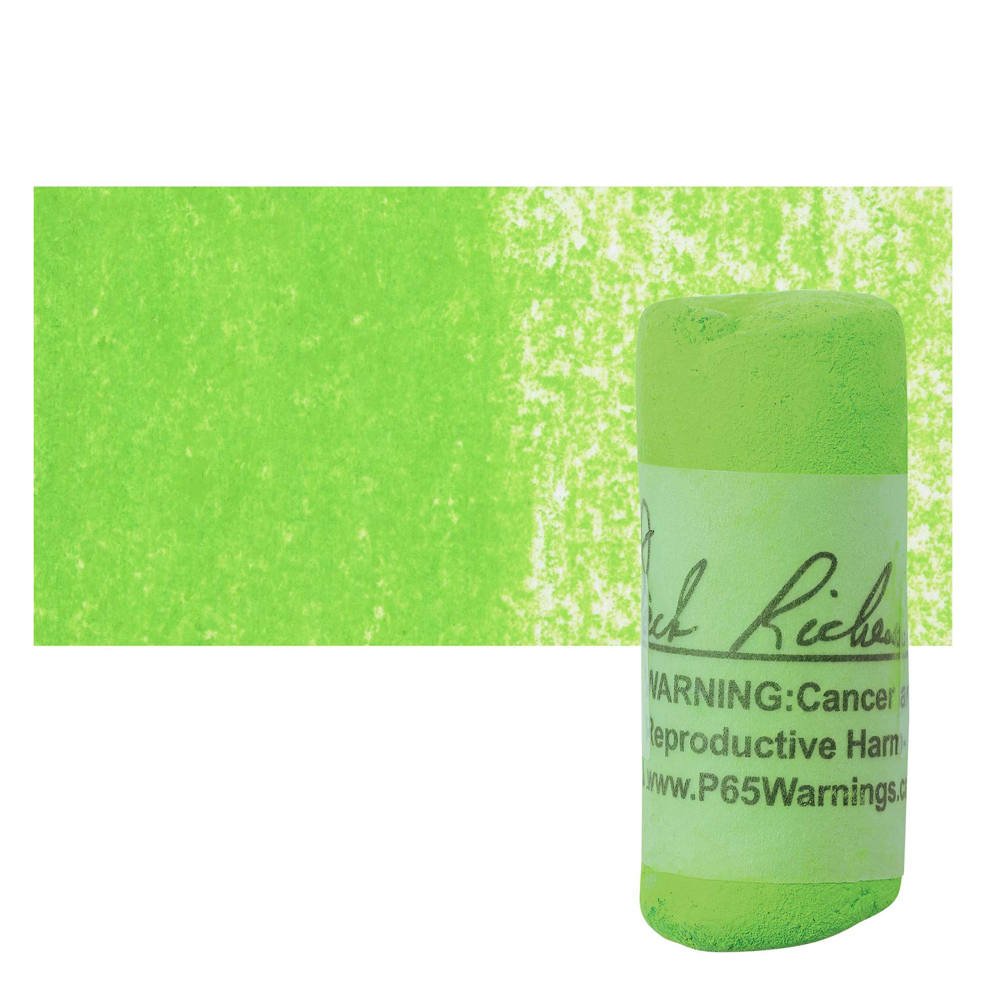 Richeson Soft Handrolled Pastel - Green G16, pastel and swatch