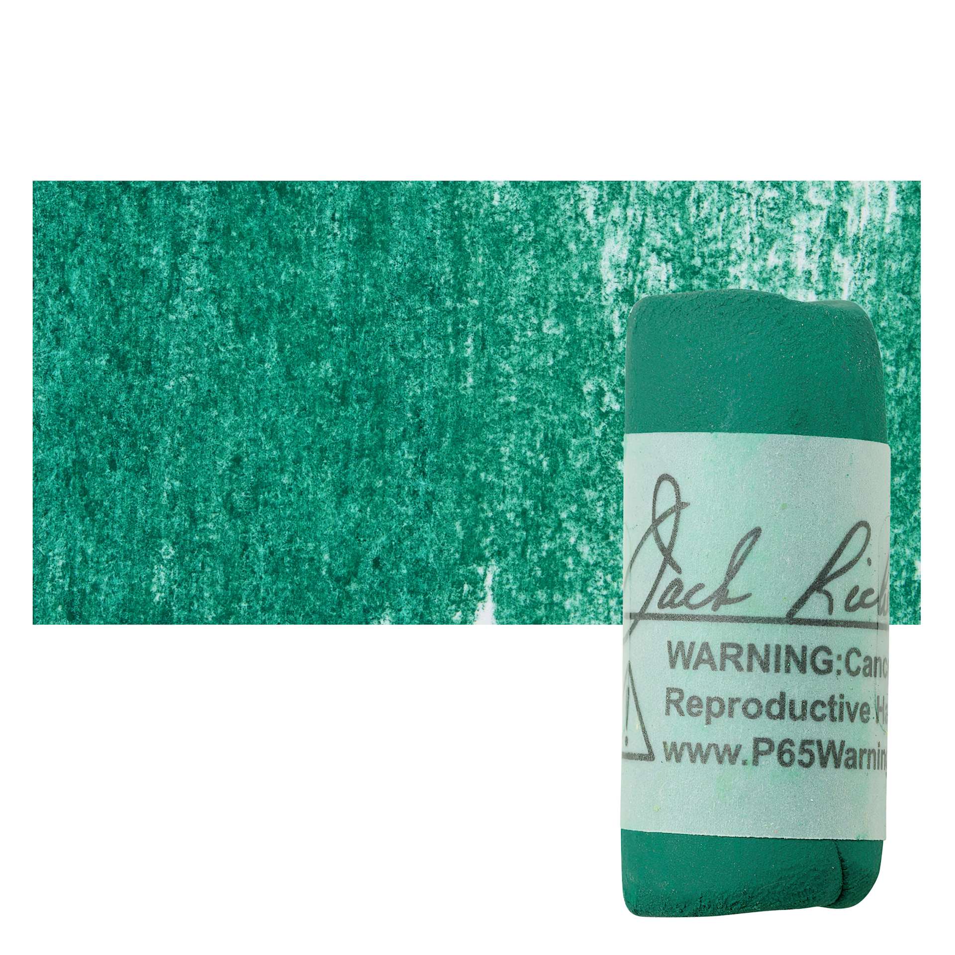 Richeson Soft Handrolled Pastel - Green G32, pastel and swatch