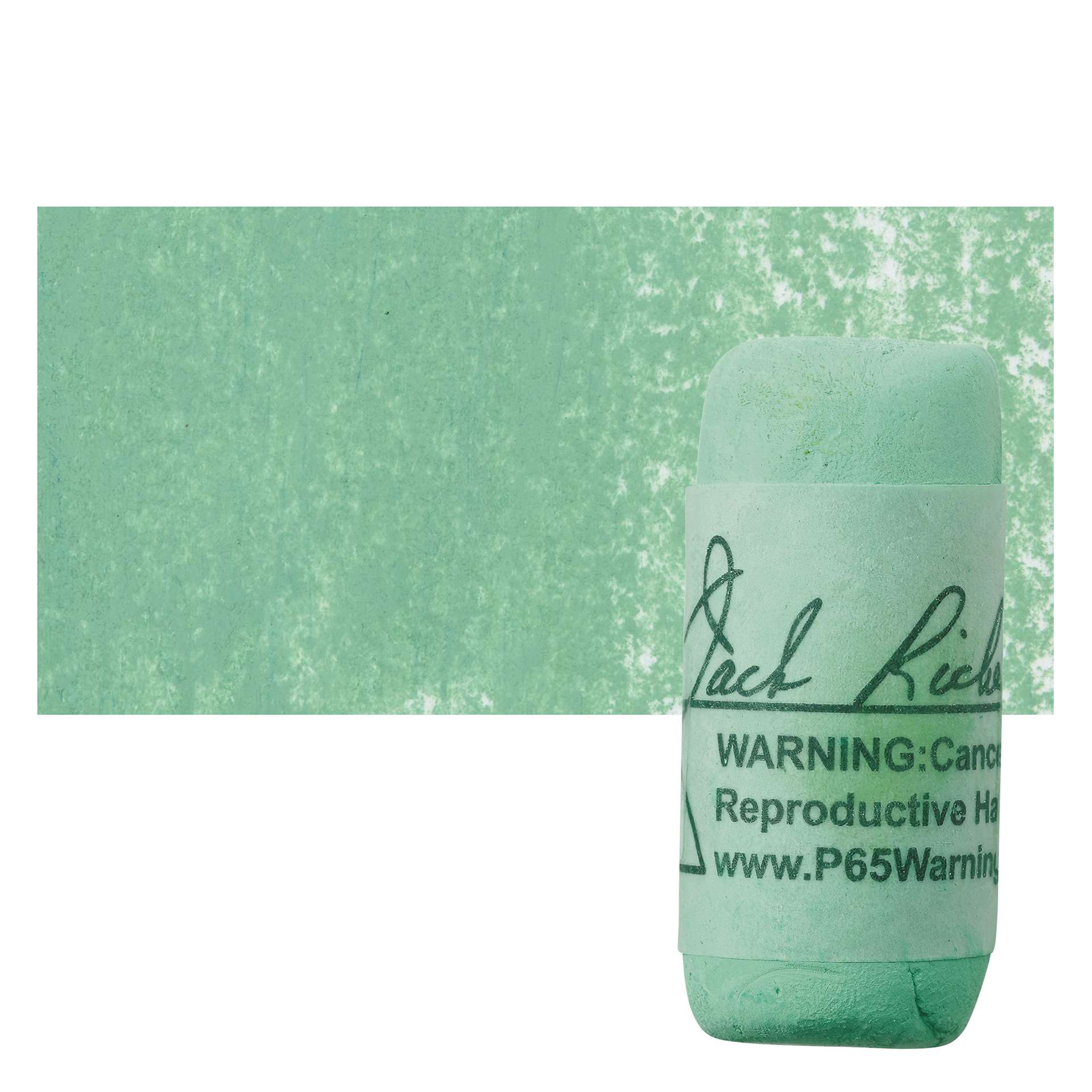 Richeson Soft Handrolled Pastel - Green G48, pastel and swatch