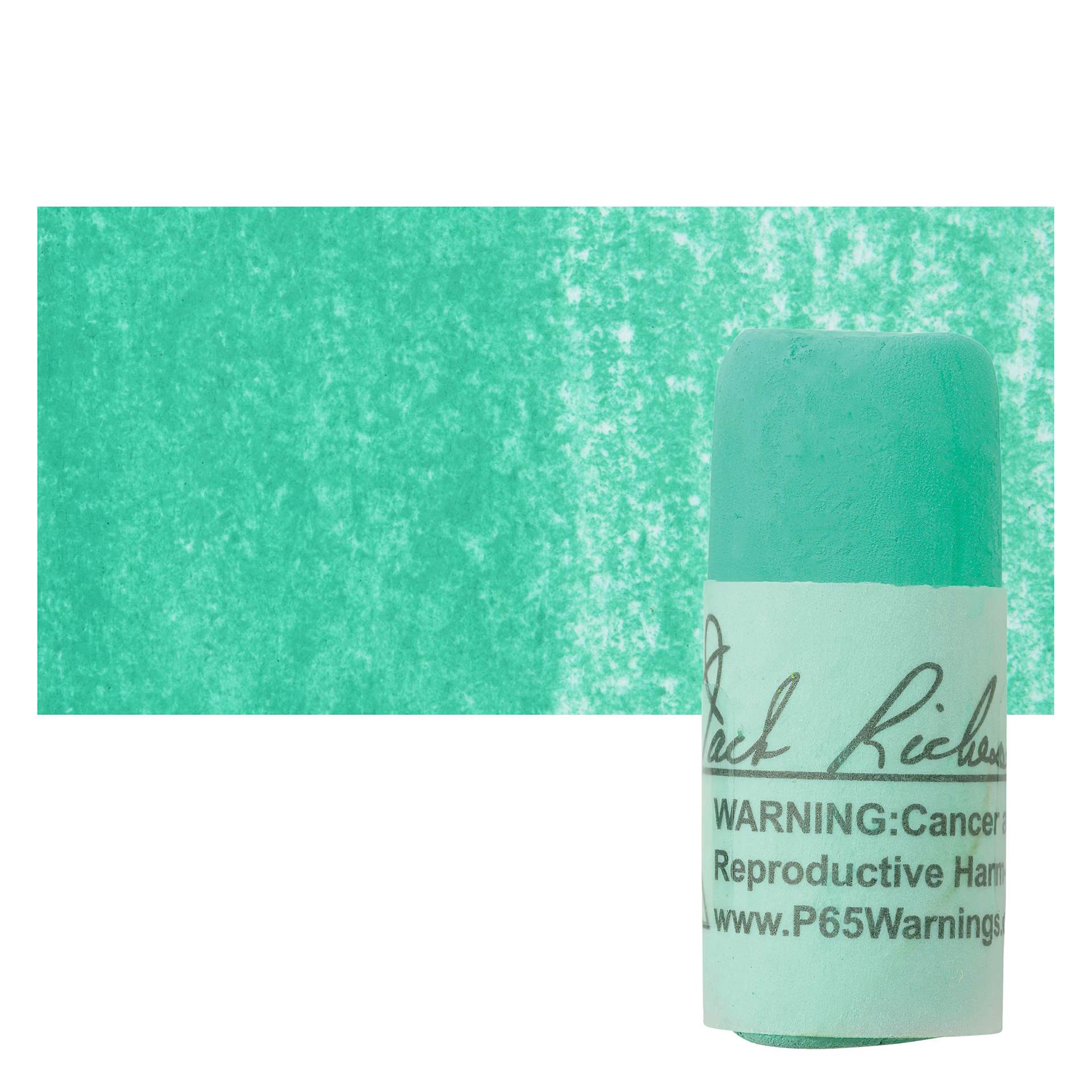 Richeson Soft Handrolled Pastel - Turquoise Green TG4, pastel and swatch