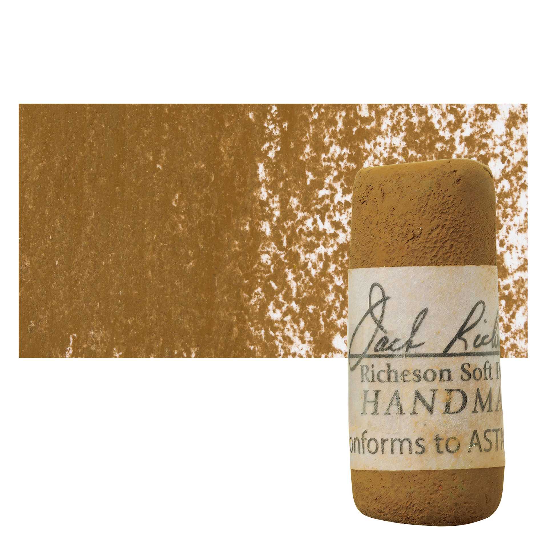 Richeson Soft Handrolled Pastel - Earth Brown EB4, pastel and swatch