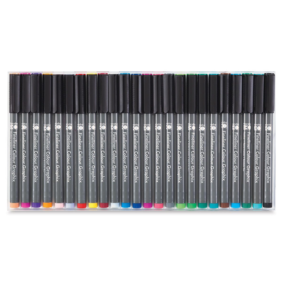 Marabu Fineliner Graphix Pens, Set of 24-Hypnotize  Inside of Package
