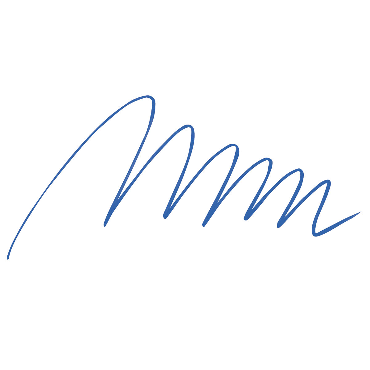 Tombow Fudenosuke Brush Pen - Blue, Hard Tip swatch Tombow Fudenosuke Brush Pen - Blue, Hard Tip swatch