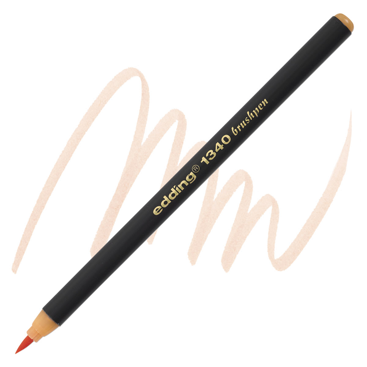 Edding Brush Pen - Light Orange pen and swatch