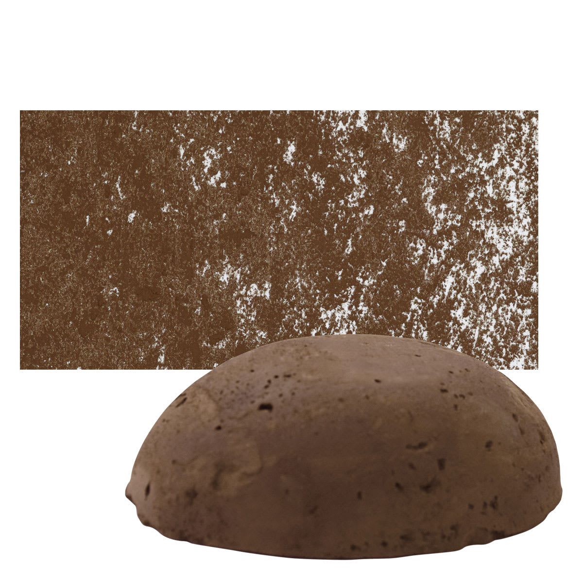 Sennelier Soft Pastel Pebble - Van Dyck Brown pastel and swatch