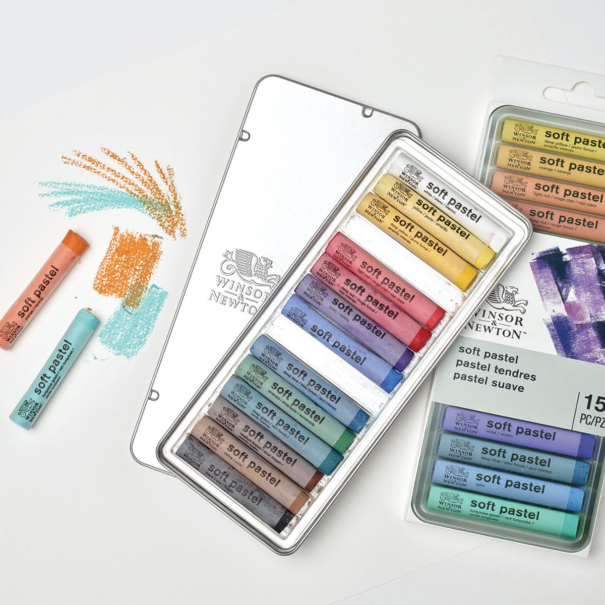 Winsor & Newton Soft Pastel Set - Set of 15, Pastels Used On Paper Winsor & Newton Soft Pastel Set - Set of 15, Pastels Used On Paper
