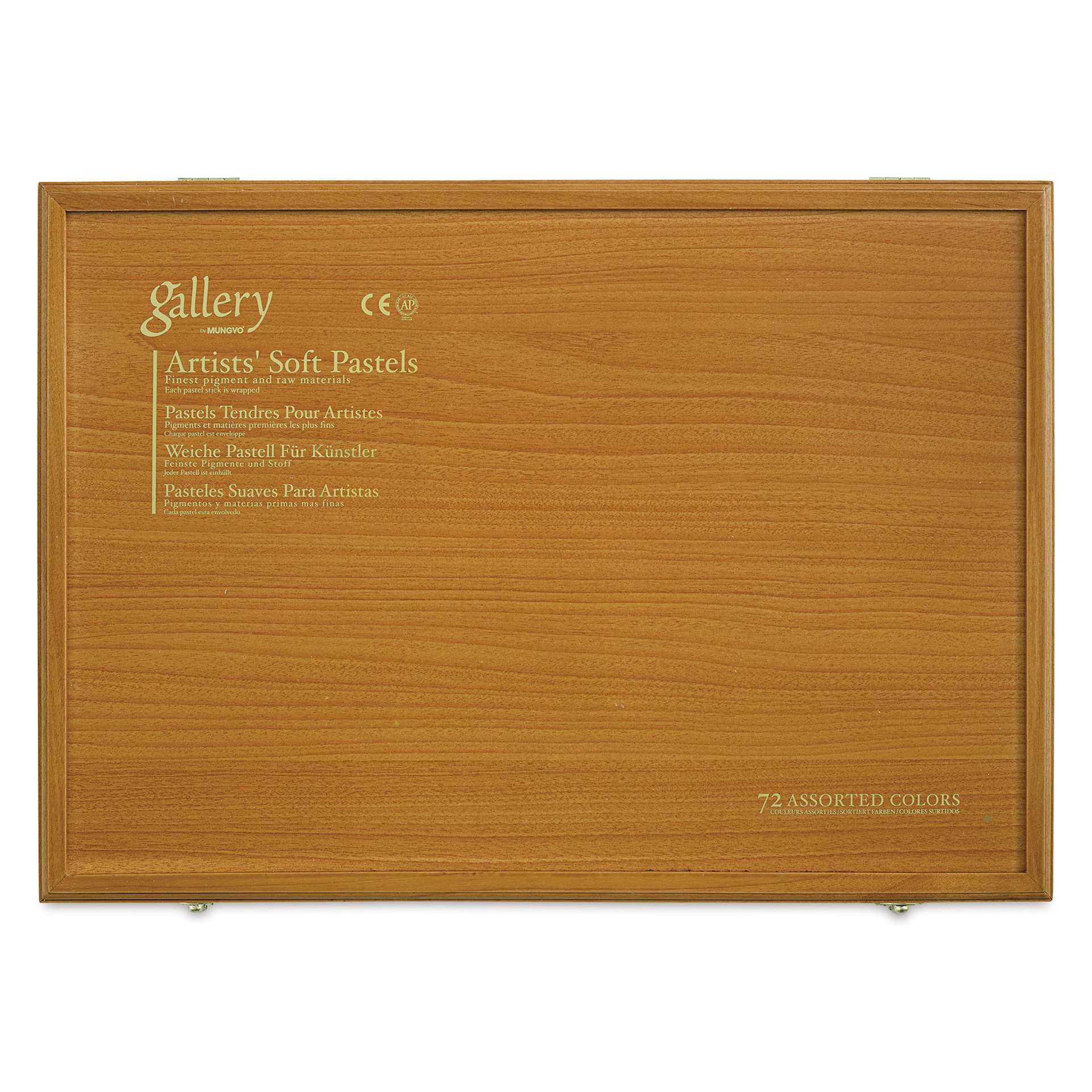 Mungyo Gallery Artists' Soft Pastels - Set of 72, Wooden Box (front of packaging)