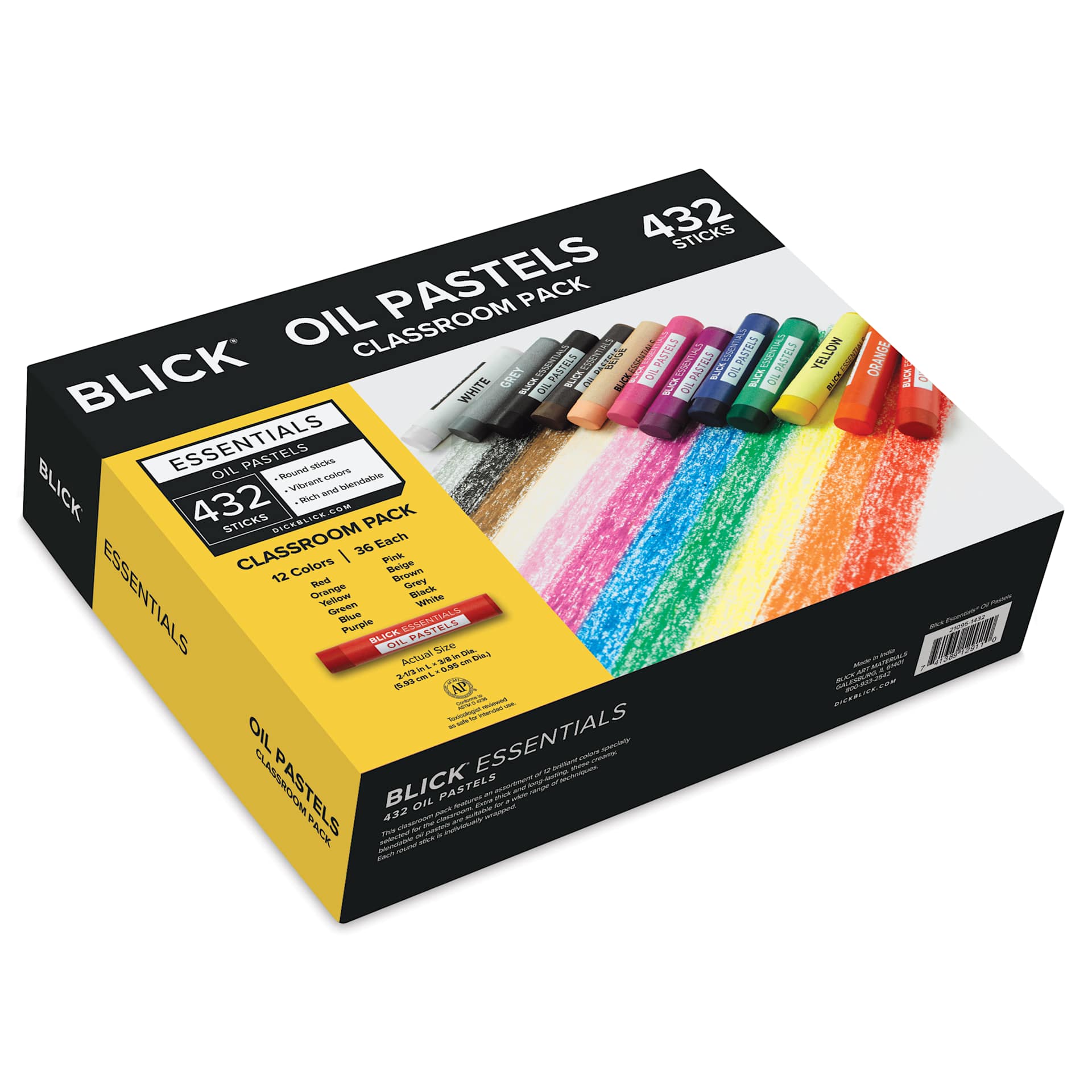 Blick Essentials Oil Pastel Sets - Class Pack of 432, packaging
