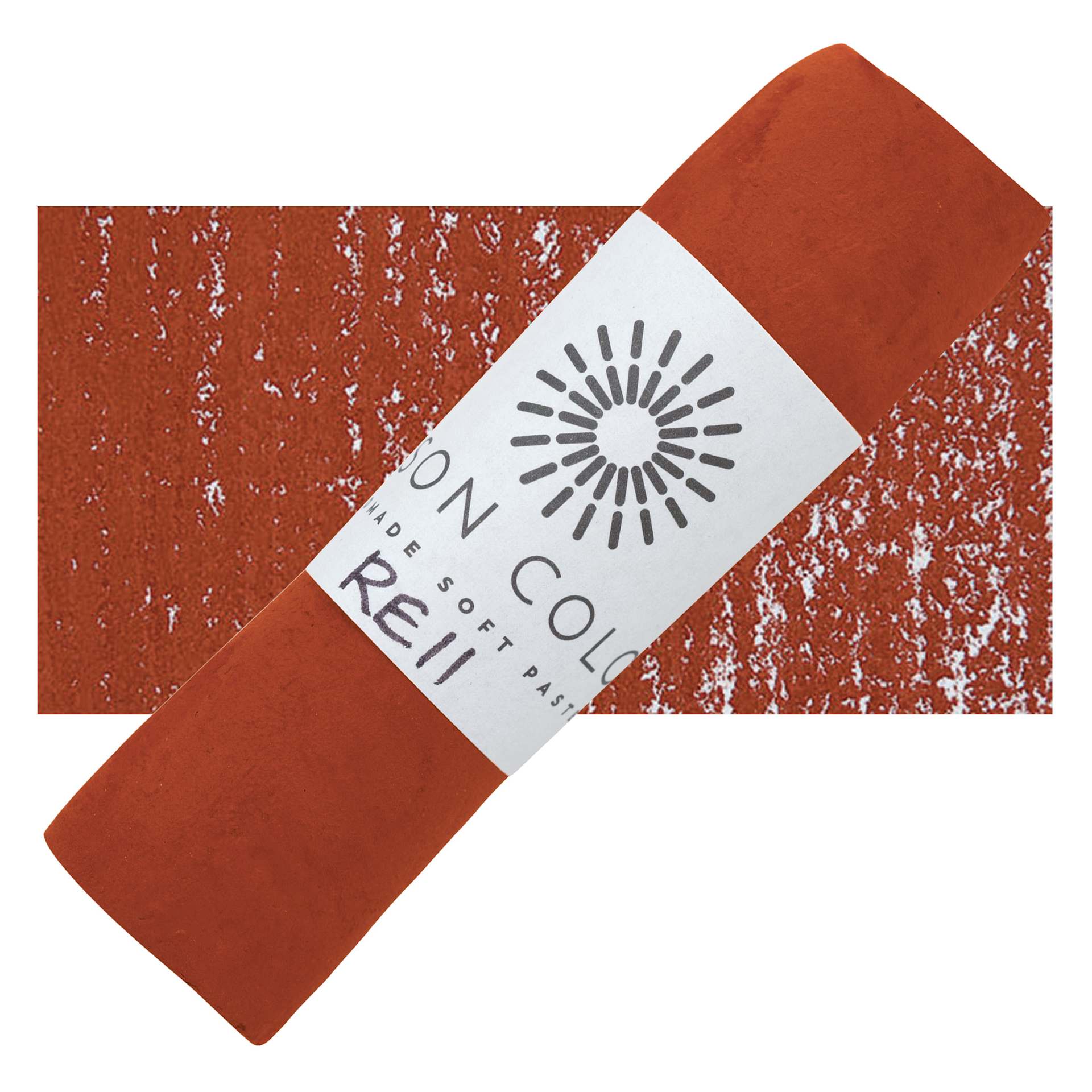 Unison Large Soft Pastel - Red Earth 11 (pastel and swatch)