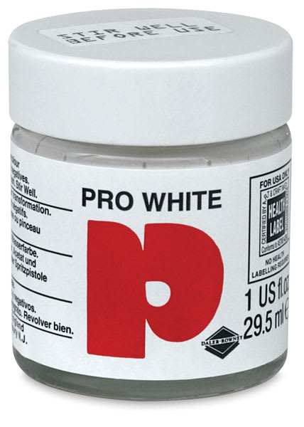 Daler-Rowney Pro Inks - Front of White 1 oz jar shown Daler-Rowney Pro Inks - Front of White 1 oz jar shown