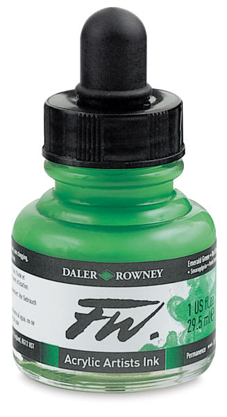 Daler-Rowney FW Water Resistant Ink-Emerald Green