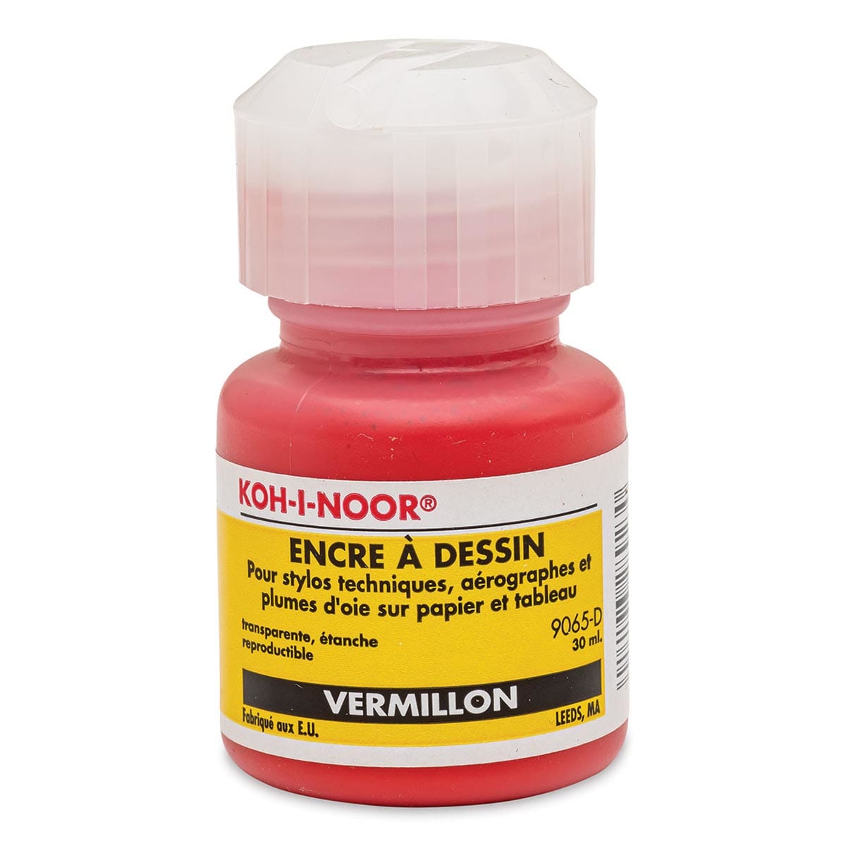 Koh-I-Noor Water-Resistant Drawing Ink - 1 oz, Vermilion back