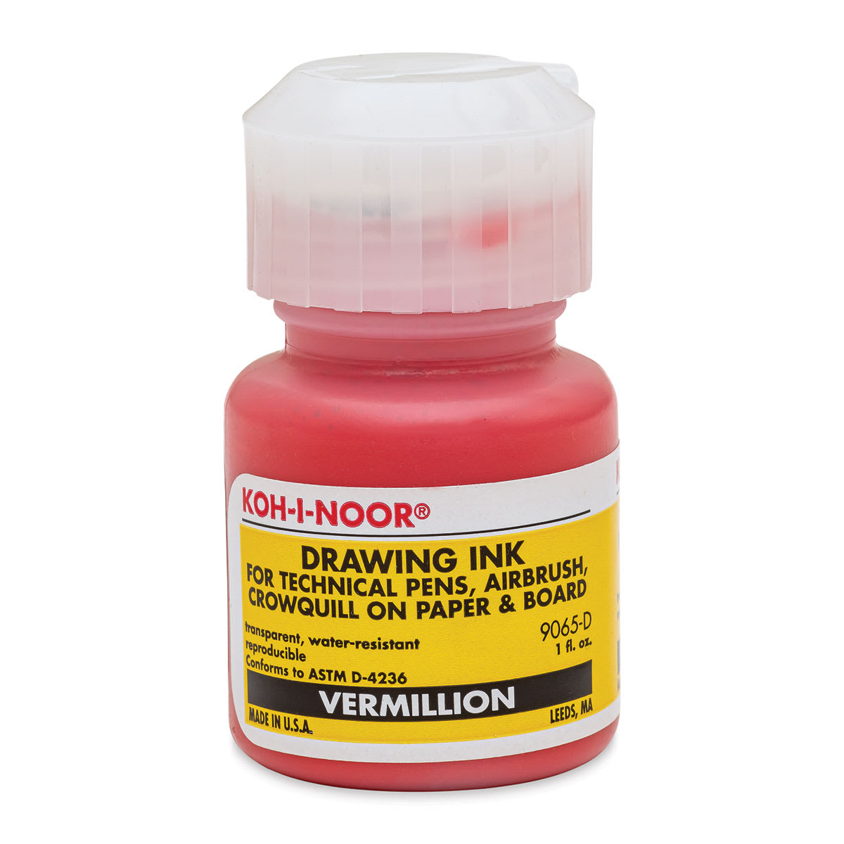 Koh-I-Noor Water-Resistant Drawing Ink - 1 oz, Vermilion