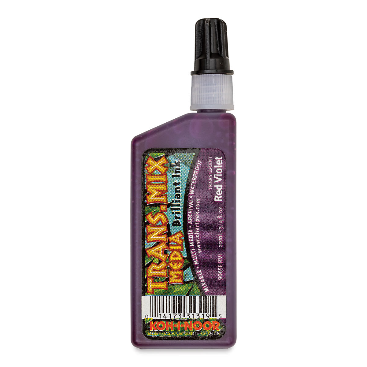 Koh-I-Noor Trans-Mix Media Brilliant Ink - 3/4 oz, Red Violet