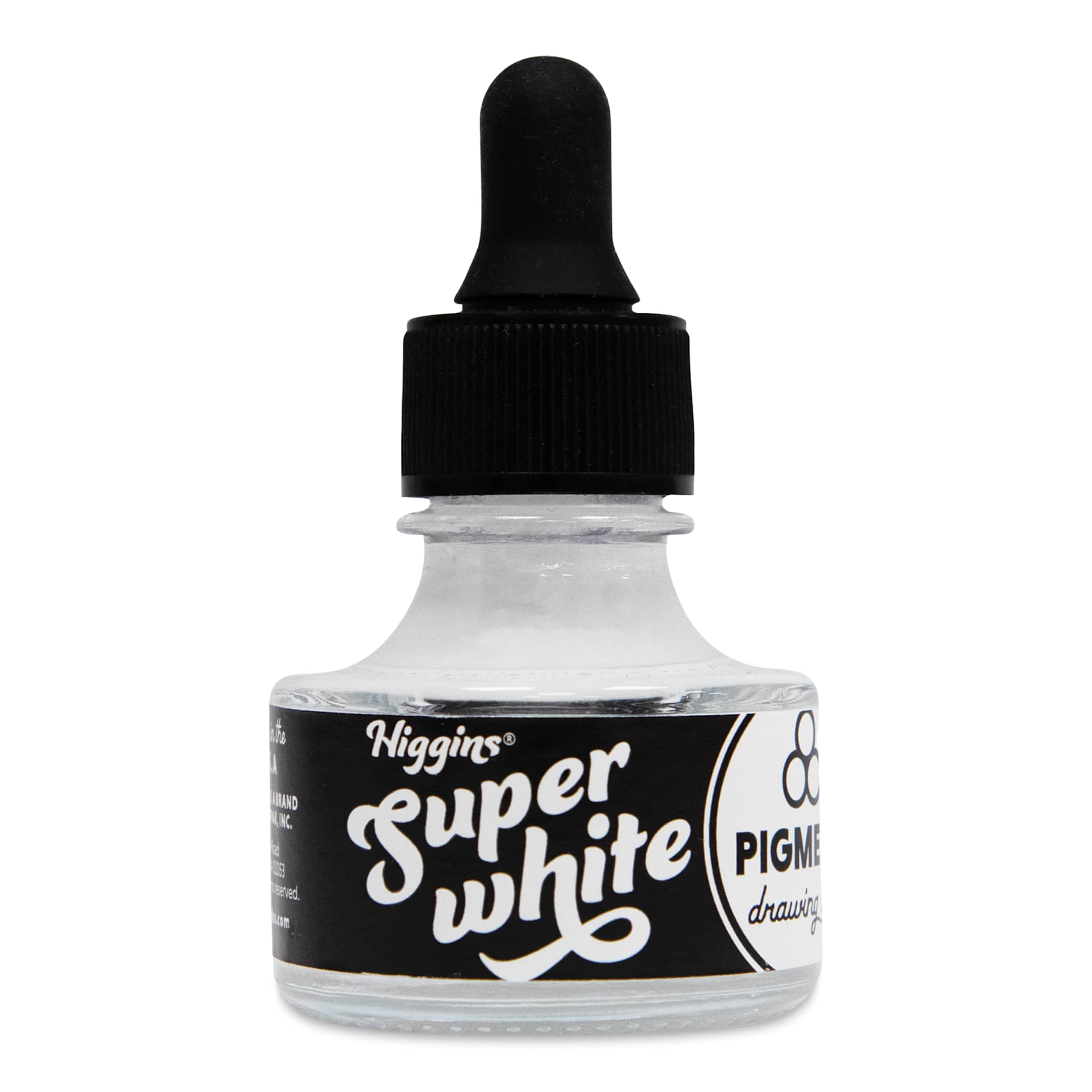 Higgins Dye-Based Drawing Ink - 1 oz, Super White, Waterproof, Pigment-Based Ink Higgins Dye-Based Drawing Ink - 1 oz, Super White, Waterproof, Pigment-Based Ink