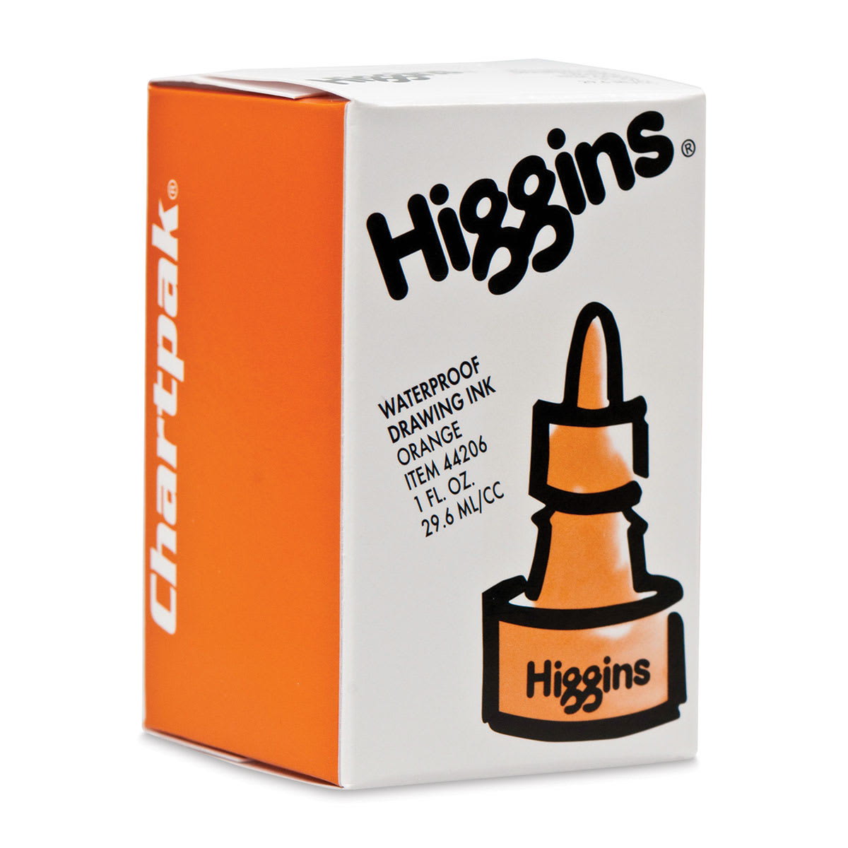 Higgins Dye-Based Drawing Ink - 1 oz, Orange, Non-Waterproof, Dye-Based Ink