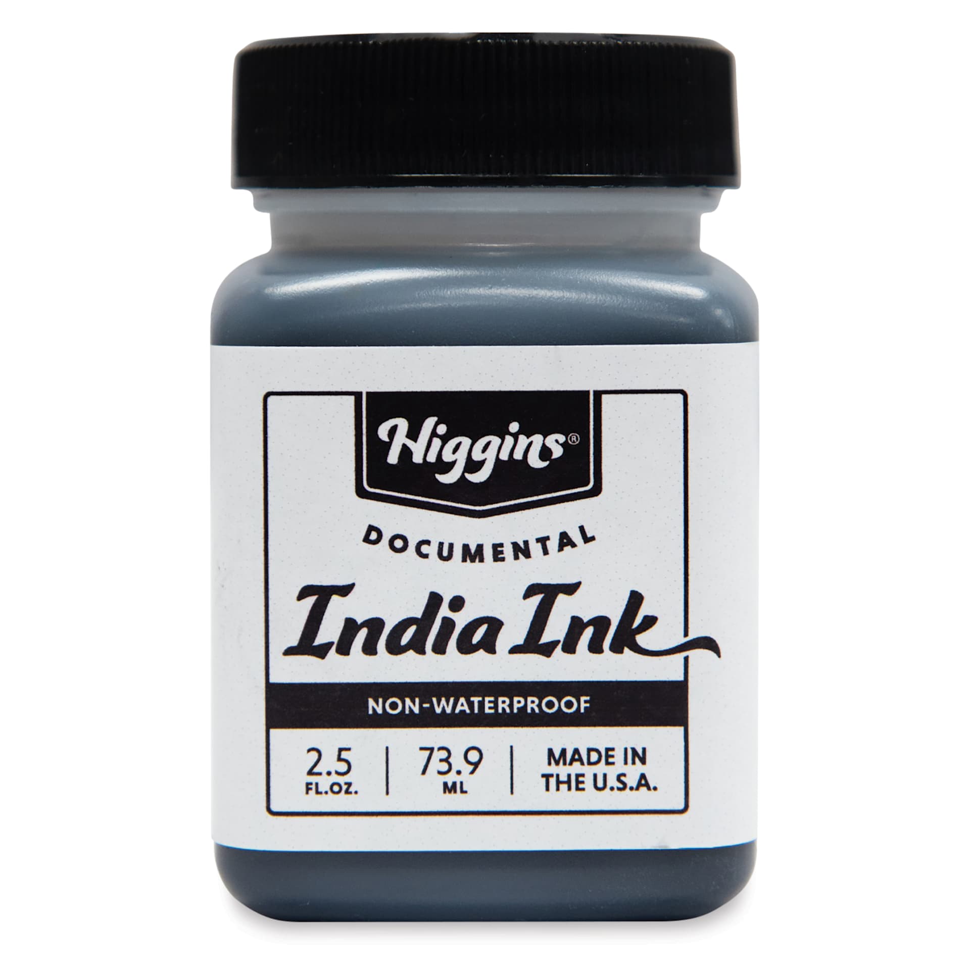 Higgins Fountain Pen India Ink - 2.5 oz, Black, front Higgins Fountain Pen India Ink - 2.5 oz, Black, front