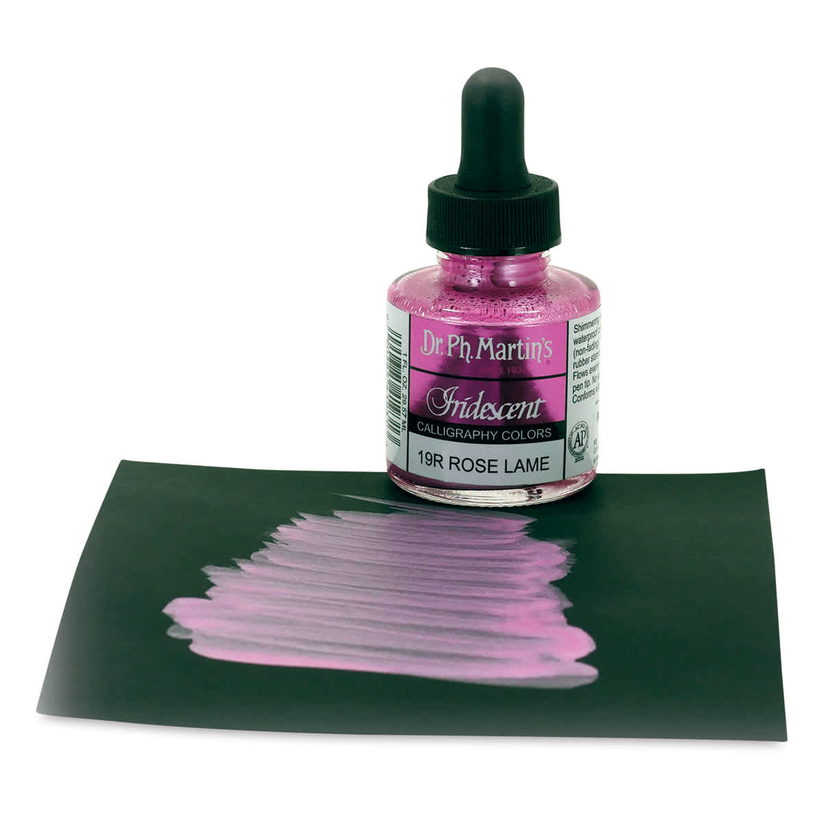 Dr. Ph. Martin's Iridescent Calligraphy Ink - Rose Lame, 1 oz Dr. Ph. Martin's Iridescent Calligraphy Ink - Rose Lame, 1 oz