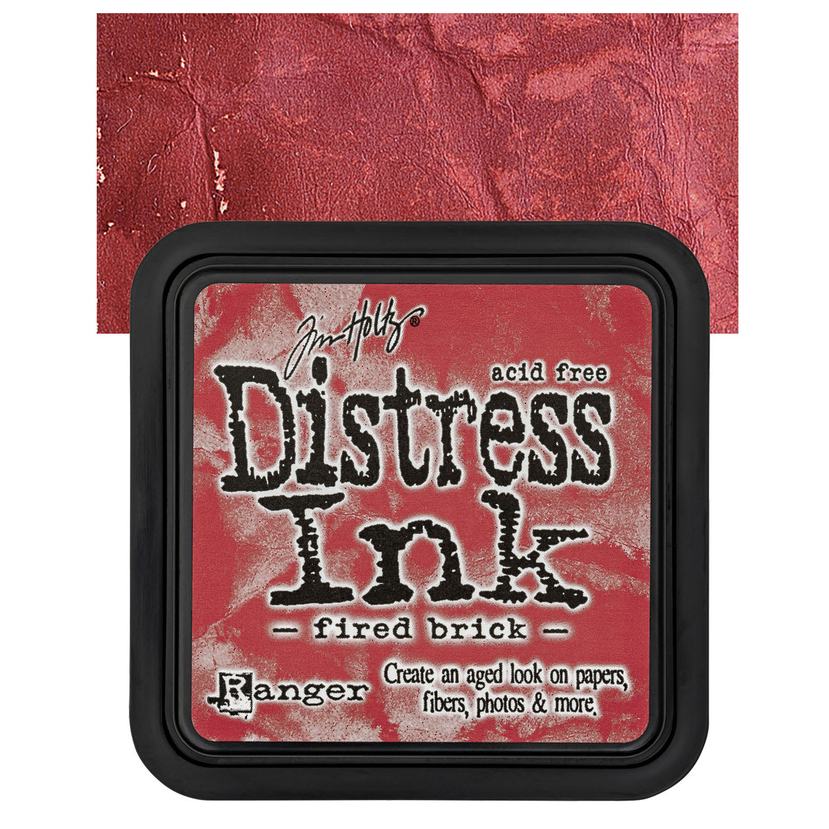 Ranger Distress Ink Pad - Fired Brick pad and swatch