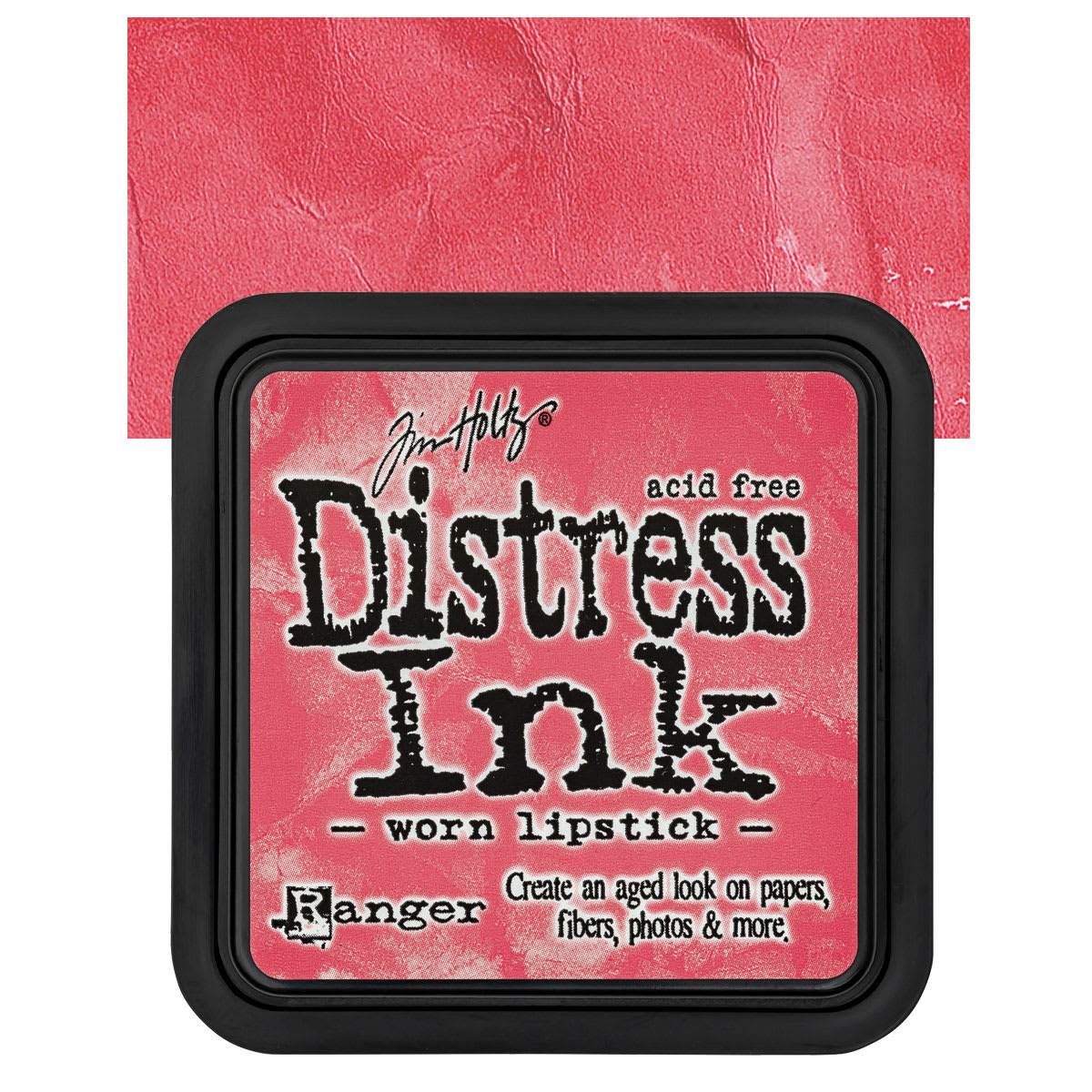 Ranger Distress Ink Pad - Worn Lipstick pad and swatch
