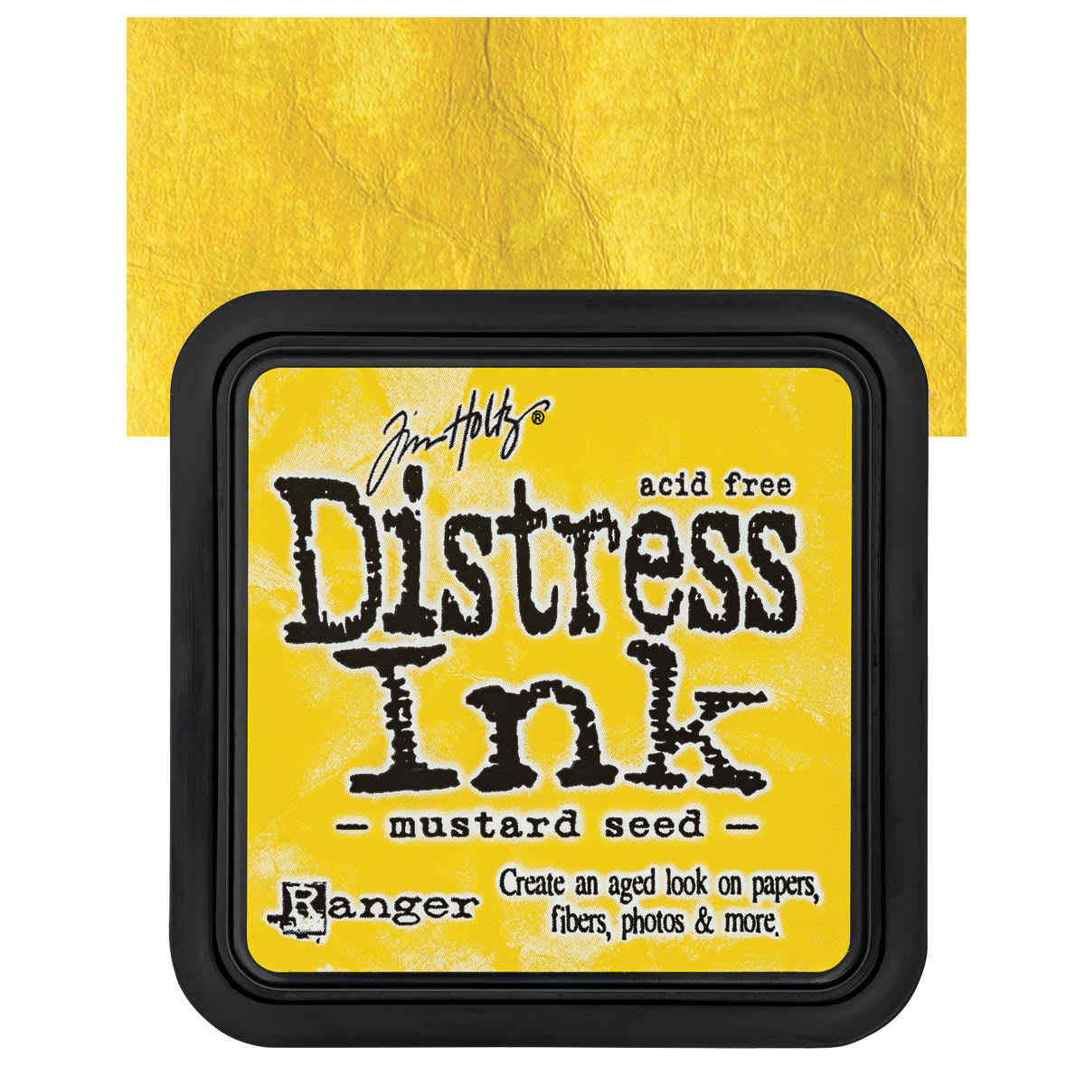 Ranger Distress Ink Pad - Mustard Seed pad and swatch