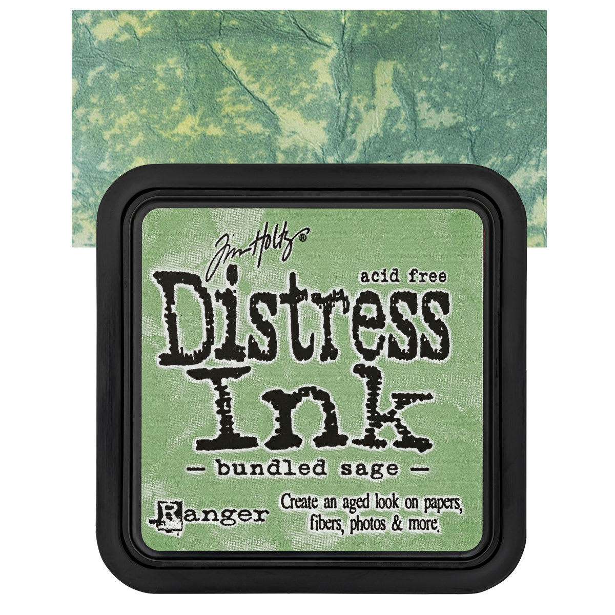 Ranger Distress Ink Pad - Bundled Sage pad and swatch