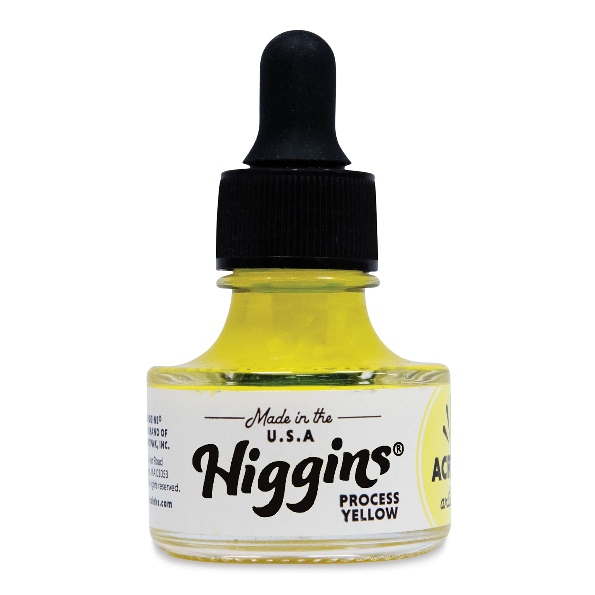 Higgins Acrylic Ink - Process Yellow, 1 oz