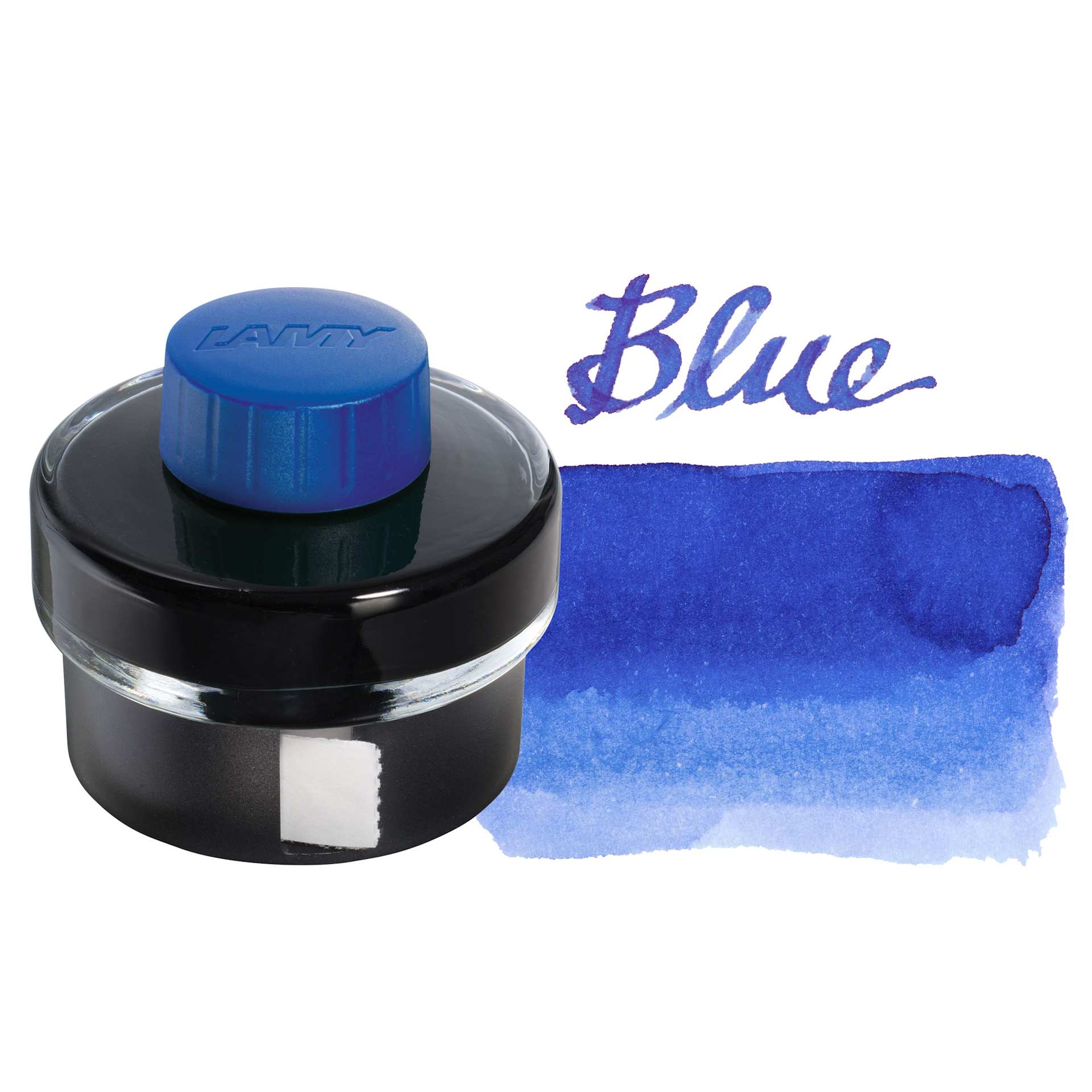 Lamy T52 Ink - Blue, swatch and bottle