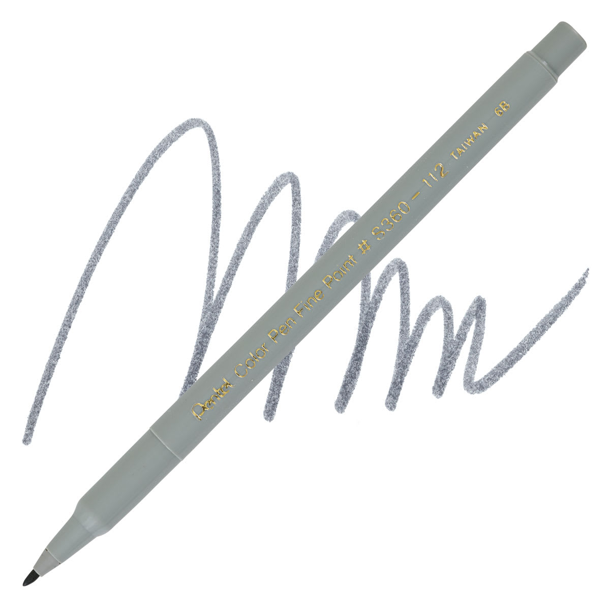 Pentel Color Pen - Light Gray pen and swatch