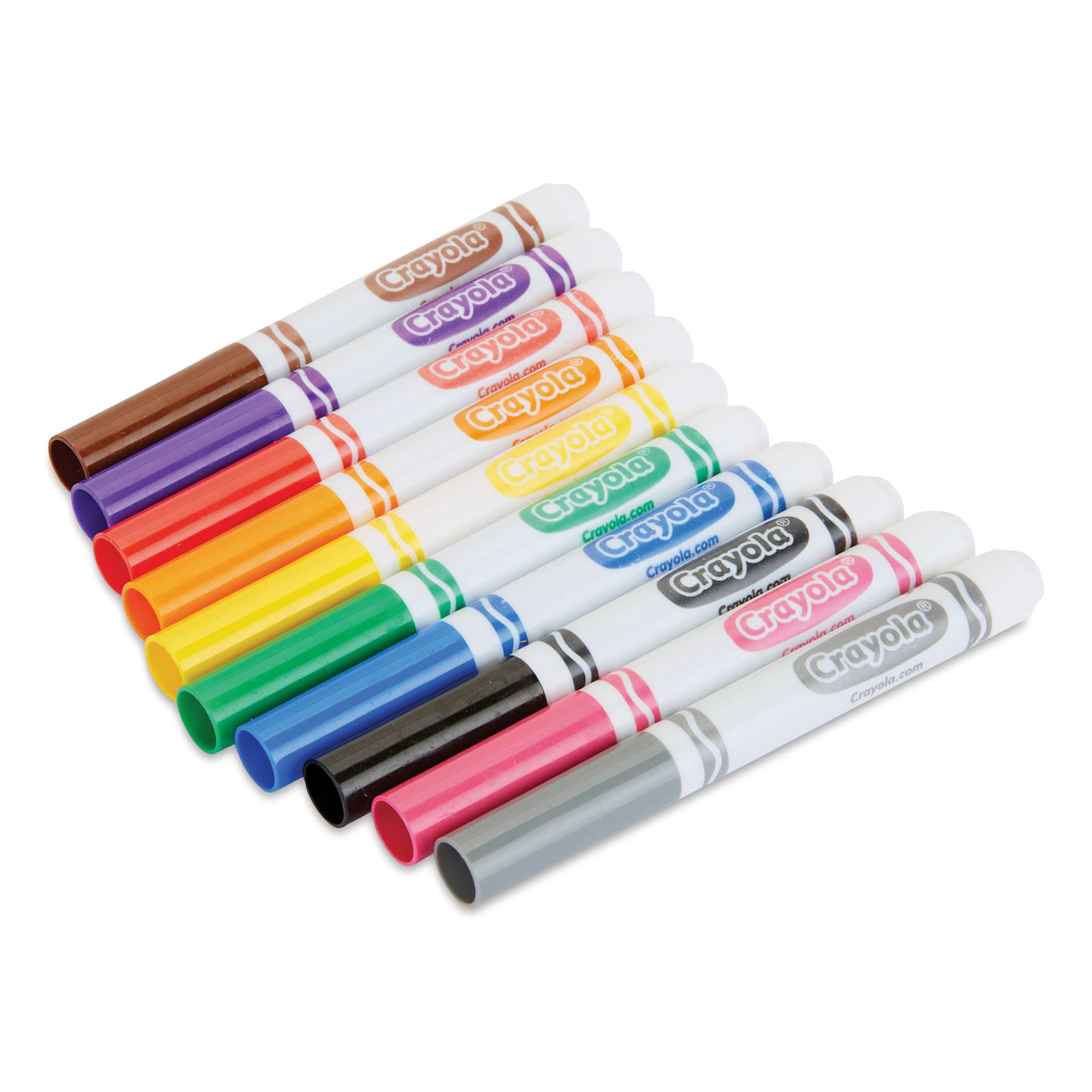 Crayola Broad Line Markers - Set of 10, Classic Colors, contents