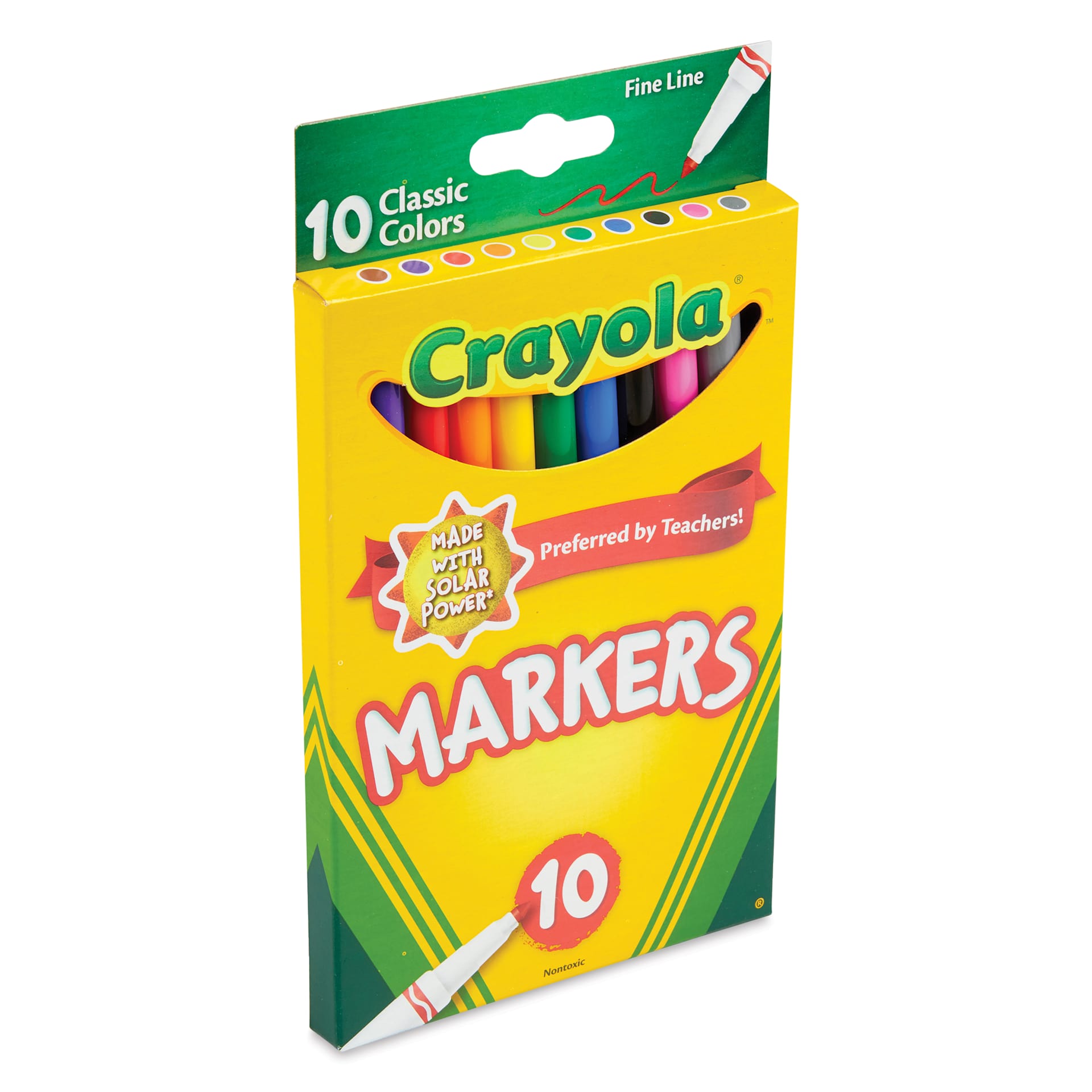 Crayola Fine Line Markers - Classic Colors, Set of 10