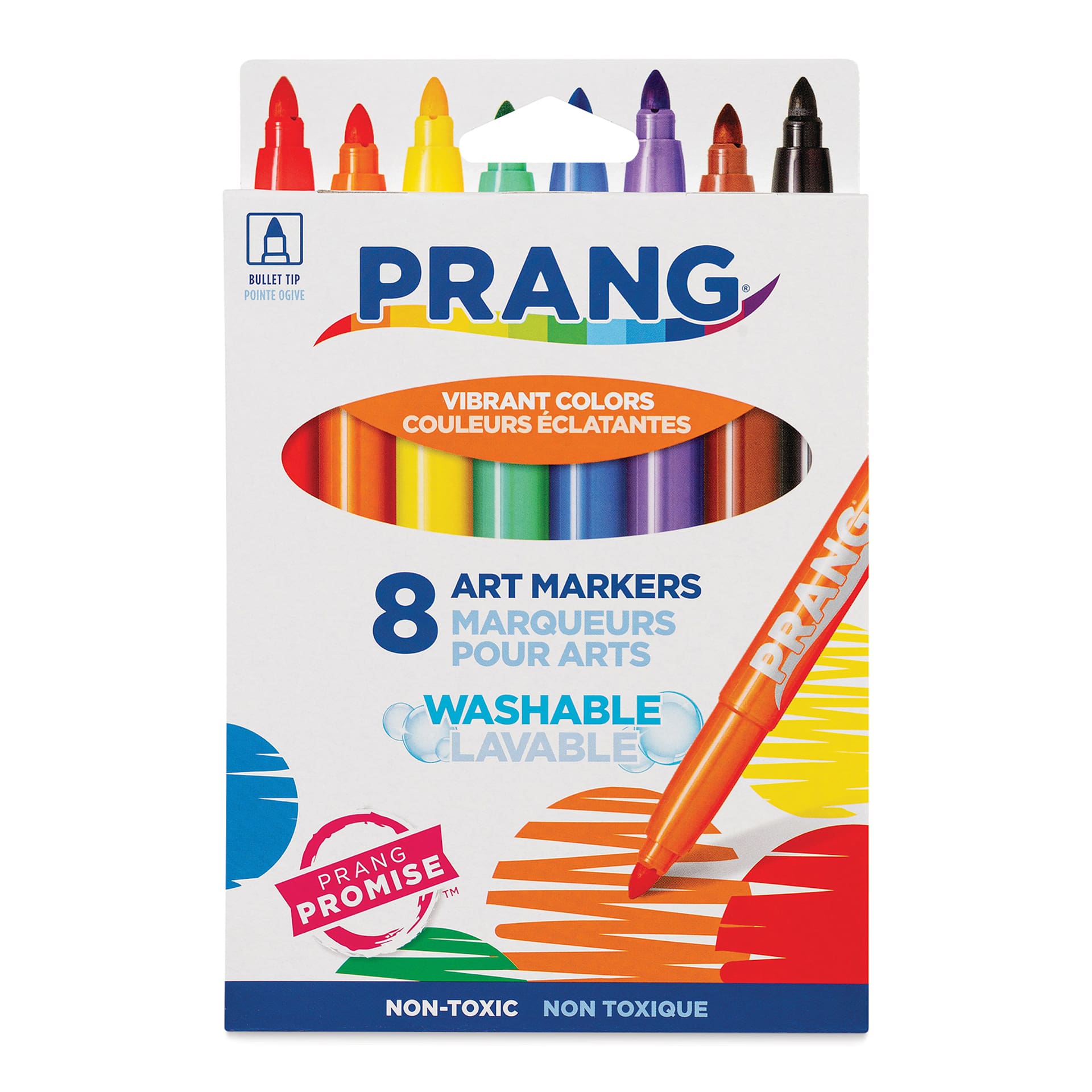 Prang Washable Markers - Set of 8, front of the packaging