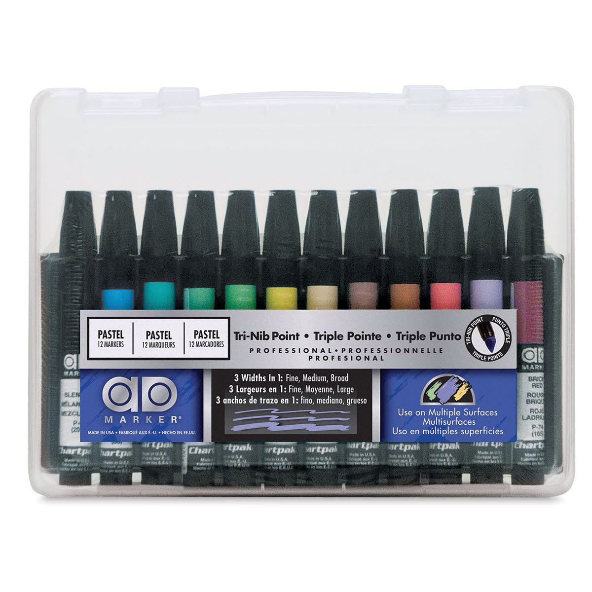 Chartpak Ad Markers-Pastel Set of 25  Outside of Package