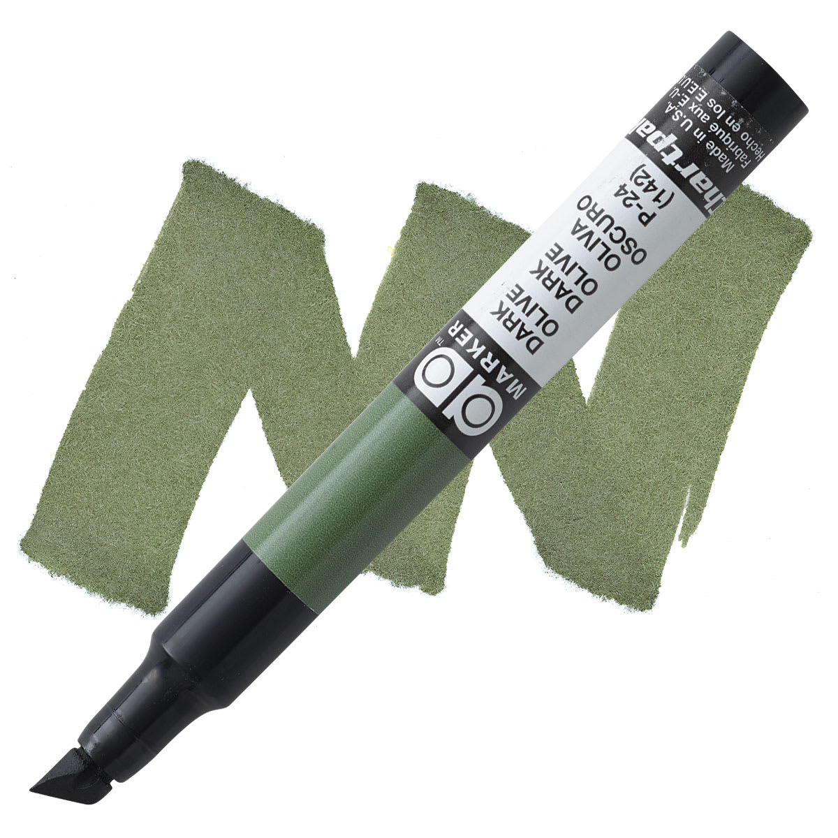 Chartpak Ad Marker - Dark Olive marker and swatch