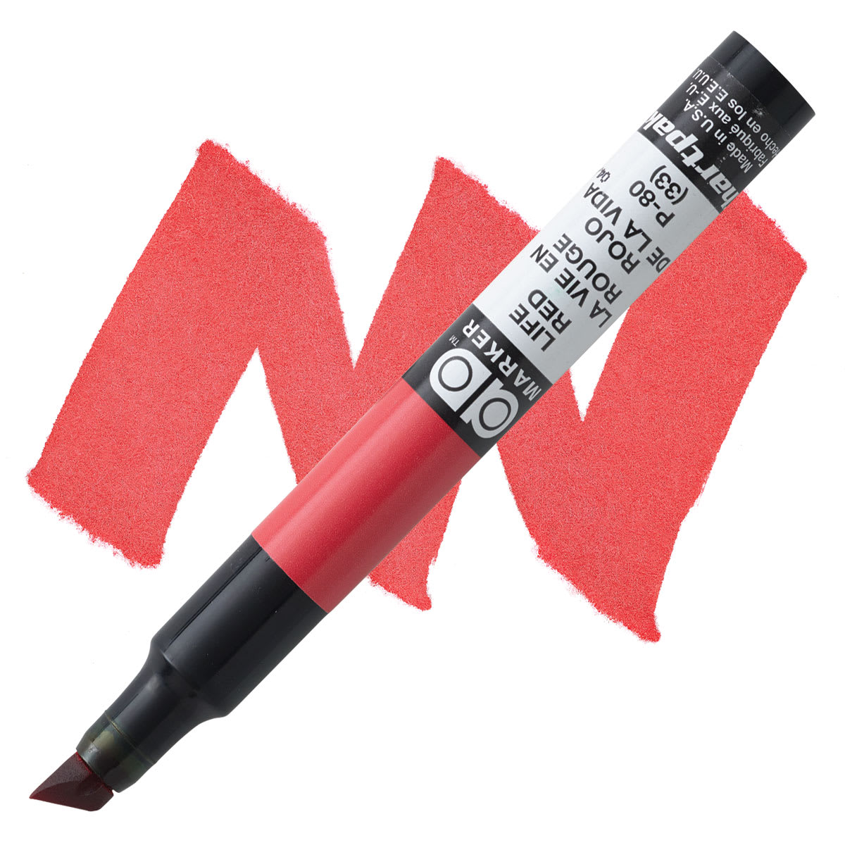 Chartpak Ad Marker - Life Red marker and swatch