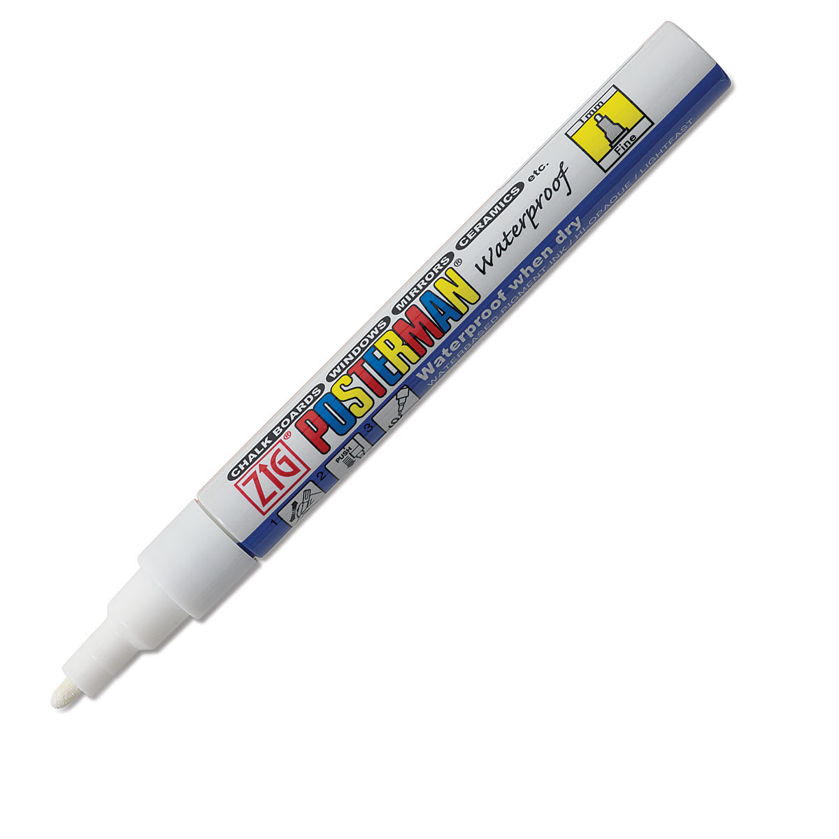 Zig Posterman Paint Marker - 1 mm, White, Fine Line