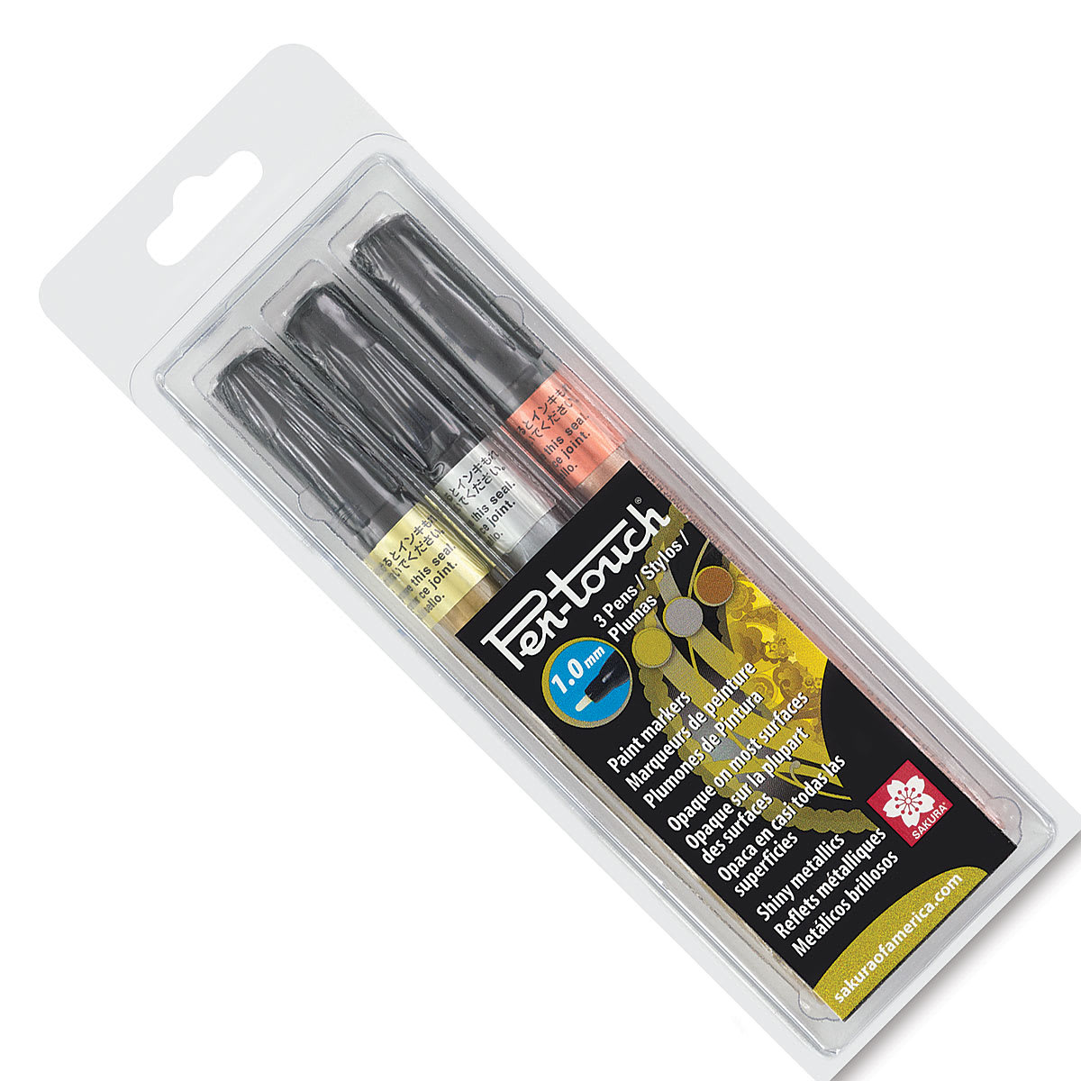 Sakura Pen-Touch Paint Marker Set - Metallic Colors, Fine Tip, Set of 3
