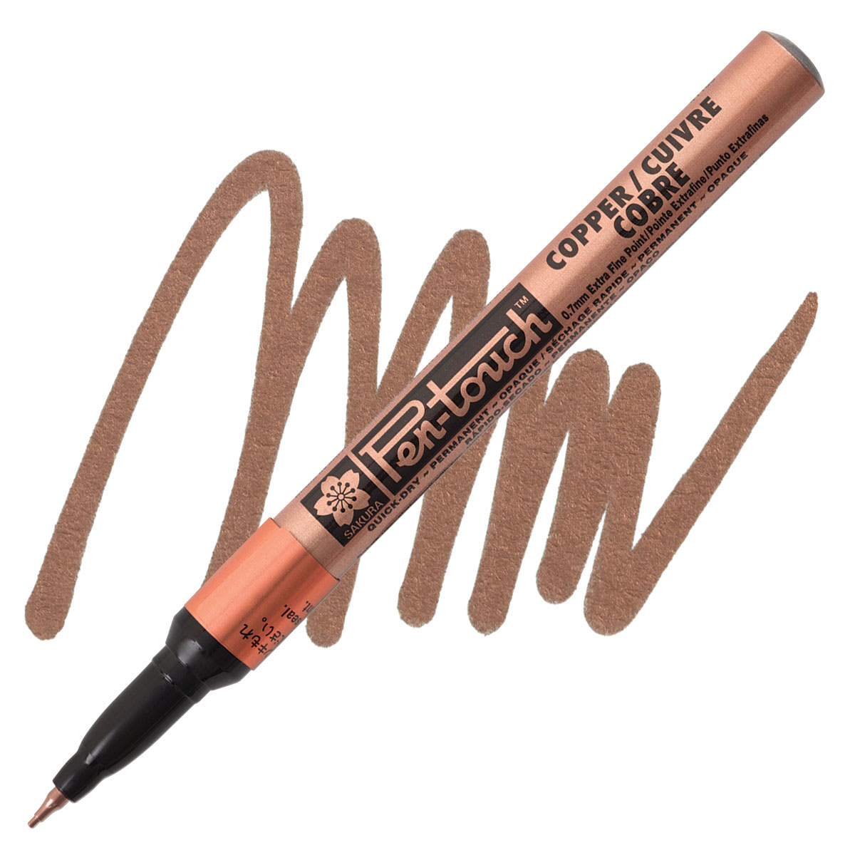 Sakura Pen-Touch Paint Marker -  Extra Fine Tip, Copper marker and swatch