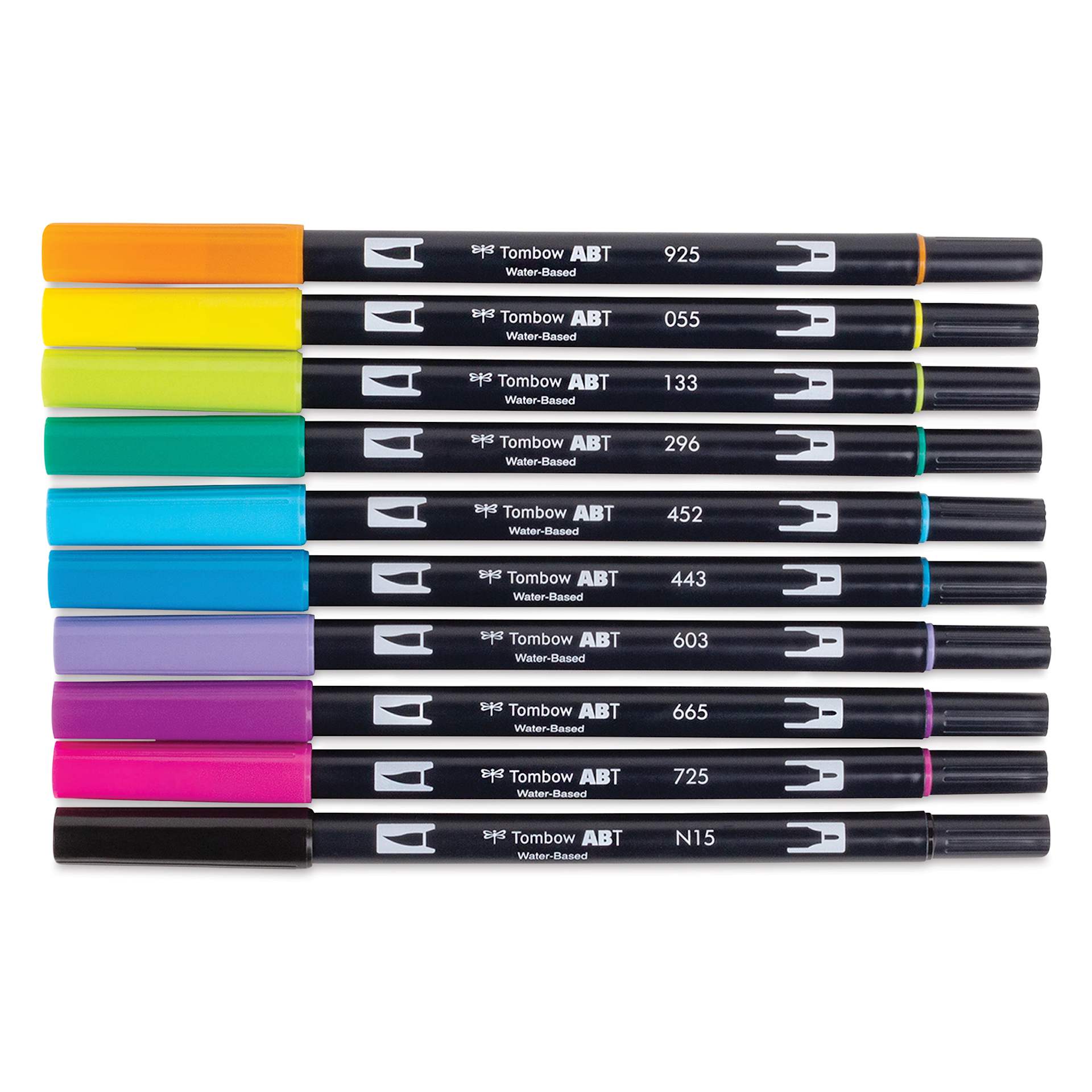 Tombow Dual Brush Pens - Eighties Colors, Set of 10 (set contents)