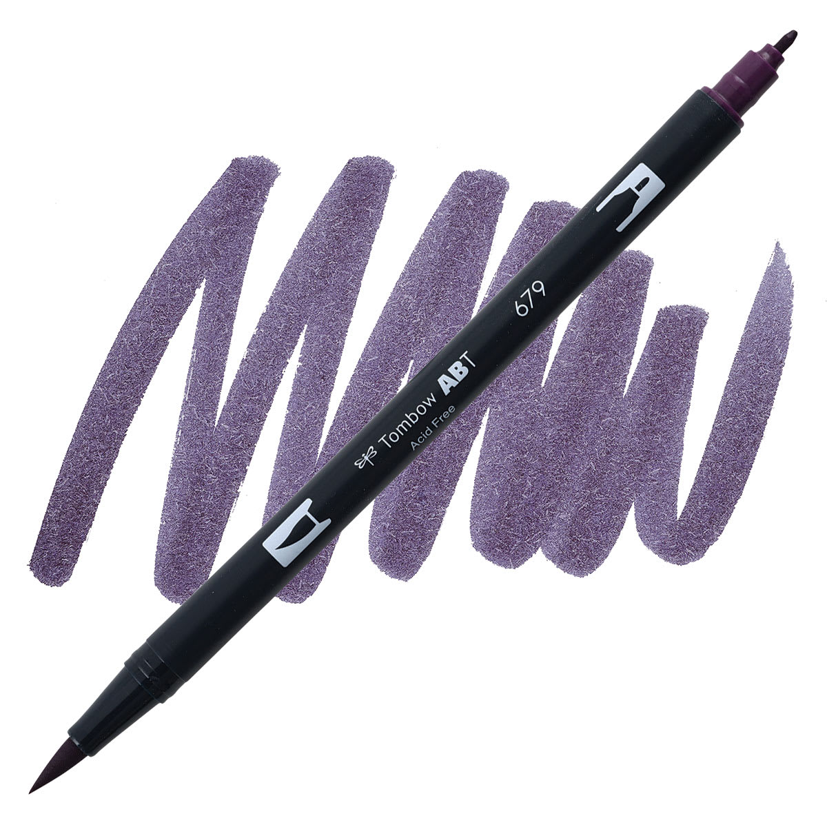 Tombow Dual Brush Pen - Dark Plum pen and swatch