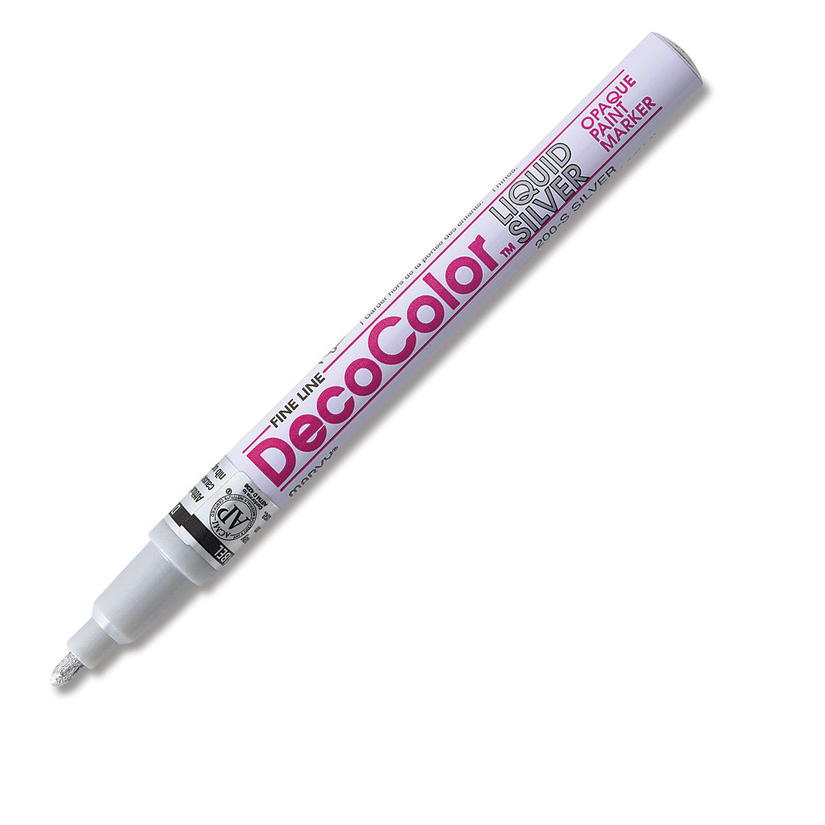 Decocolor Paint Marker - Silver, Fine Tip