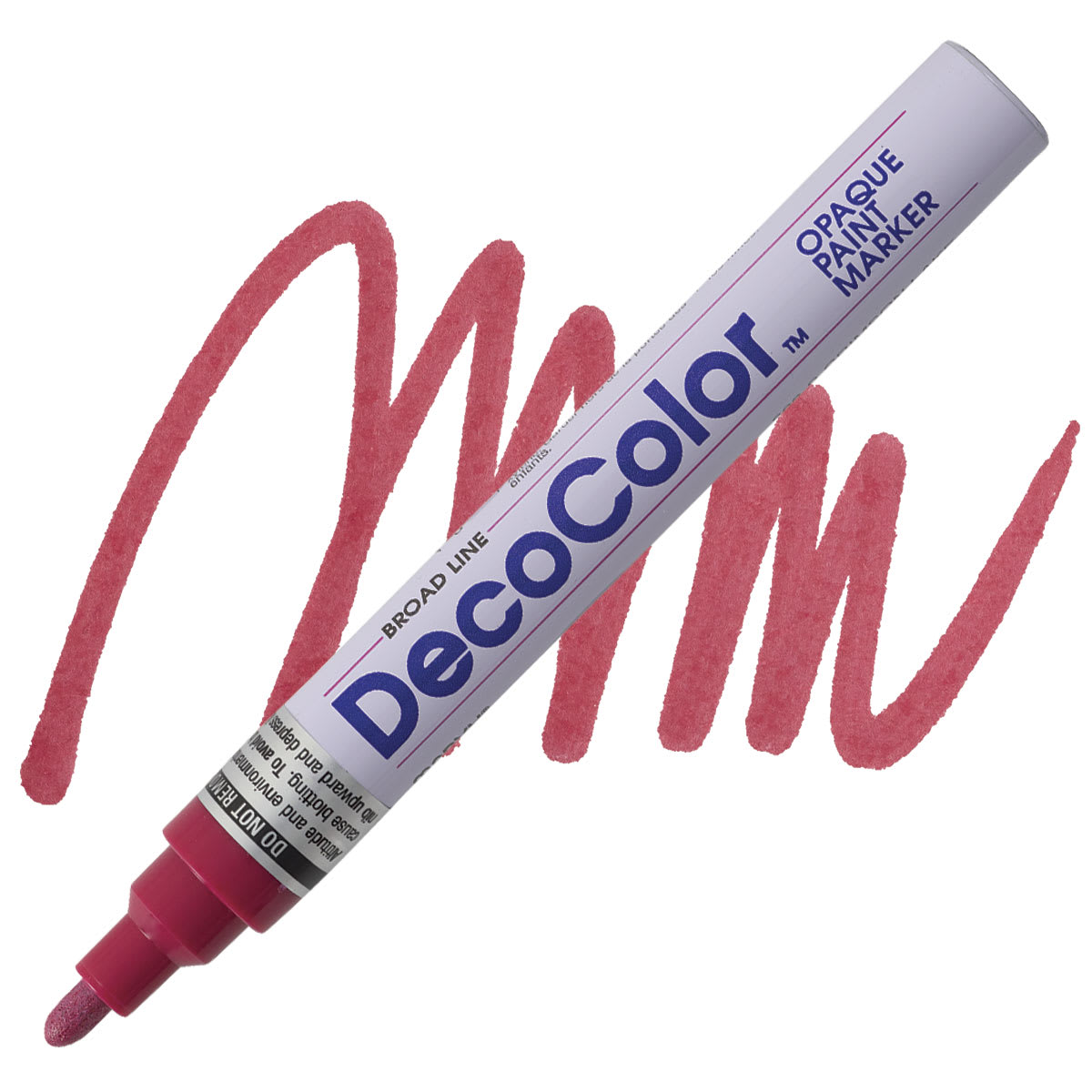 Decocolor Paint Marker - Crimson Lake, Broad Tip marker and swatch Decocolor Paint Marker - Crimson Lake, Broad Tip marker and swatch