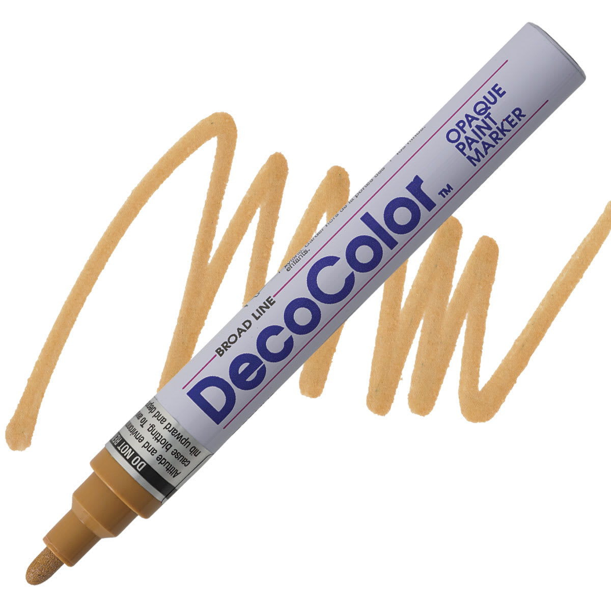 Decocolor Paint Marker - Rosewood, Broad Tip marker and swatch