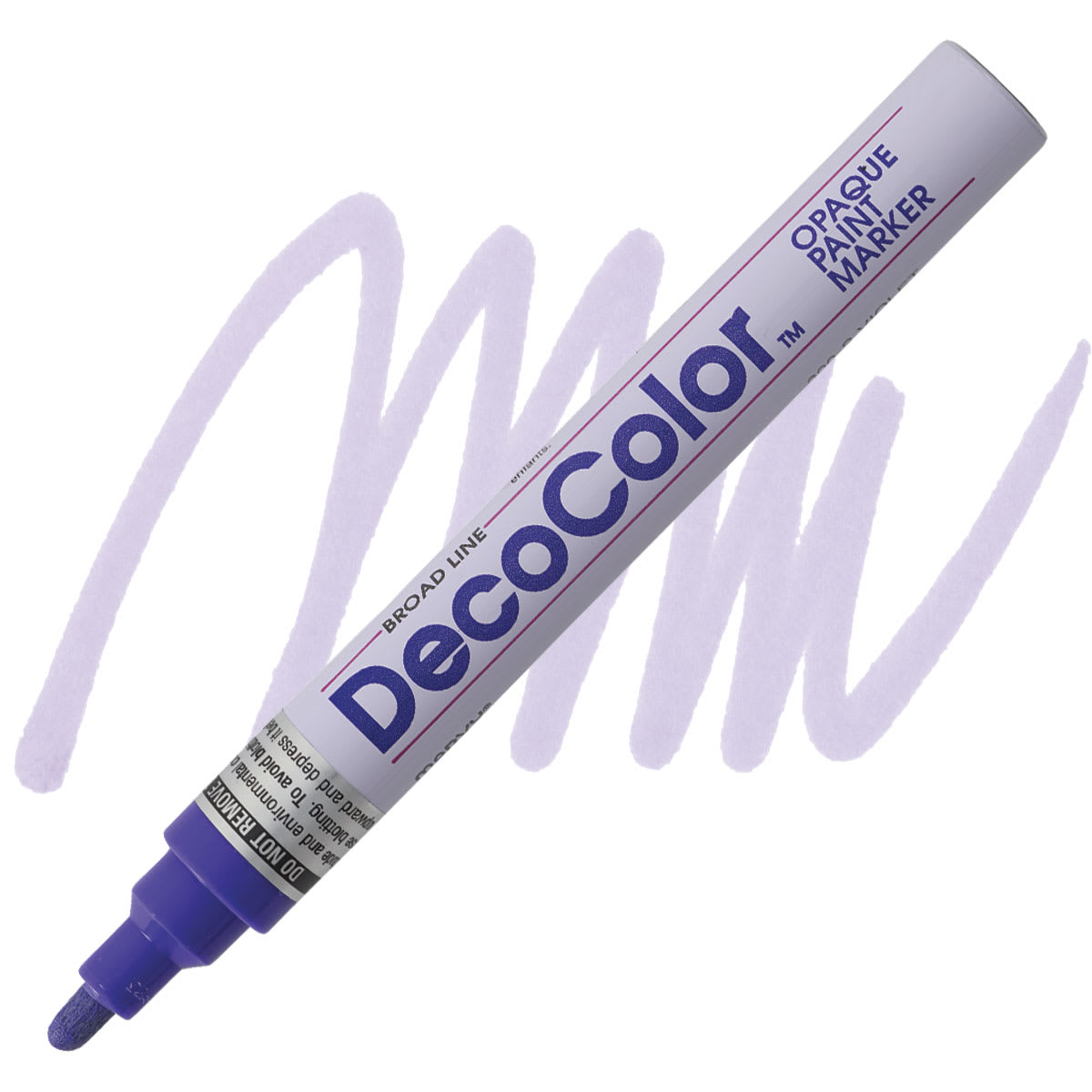 Decocolor Paint Marker - Violet, Broad Tip marker and swatch
