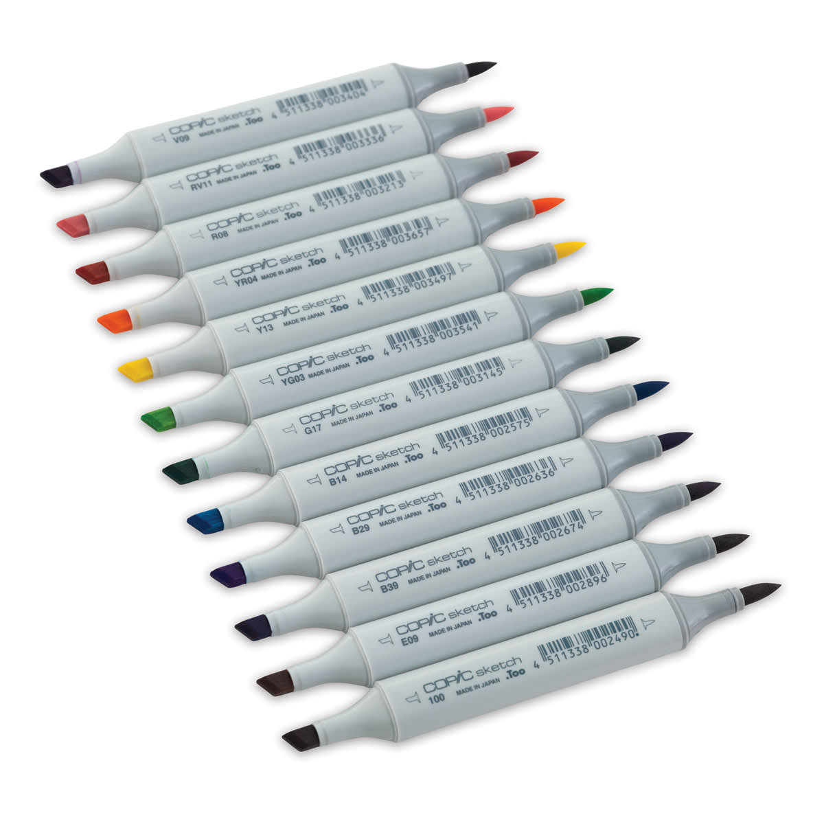 Copic Sketch Marker Set - Set of 12, Basic Colors