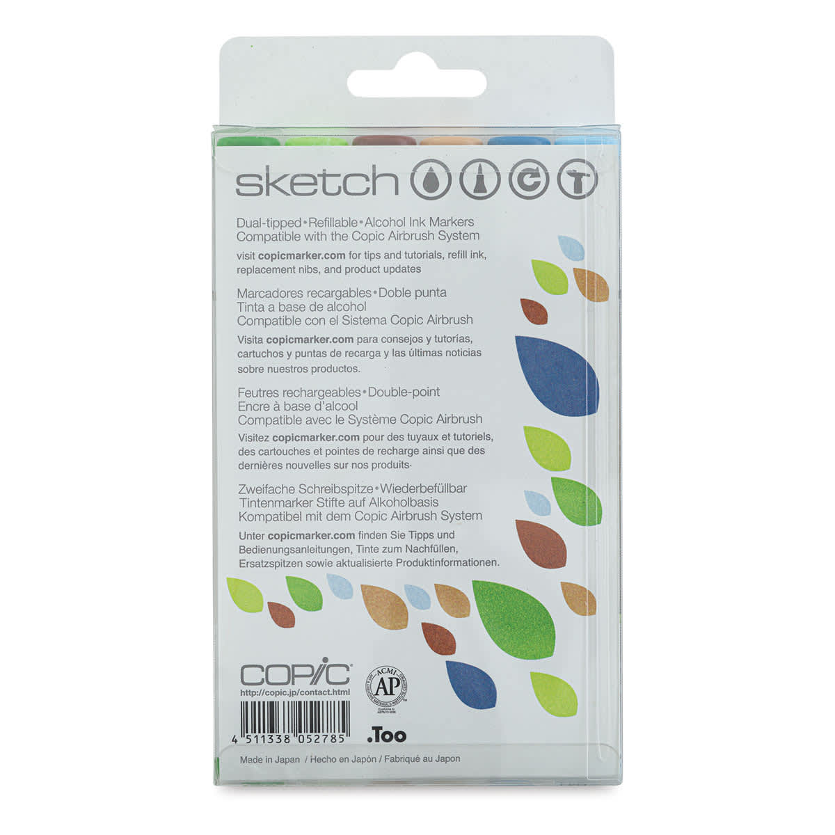 Copic Sketch Marker Set - Set of 6, Earth Essentials